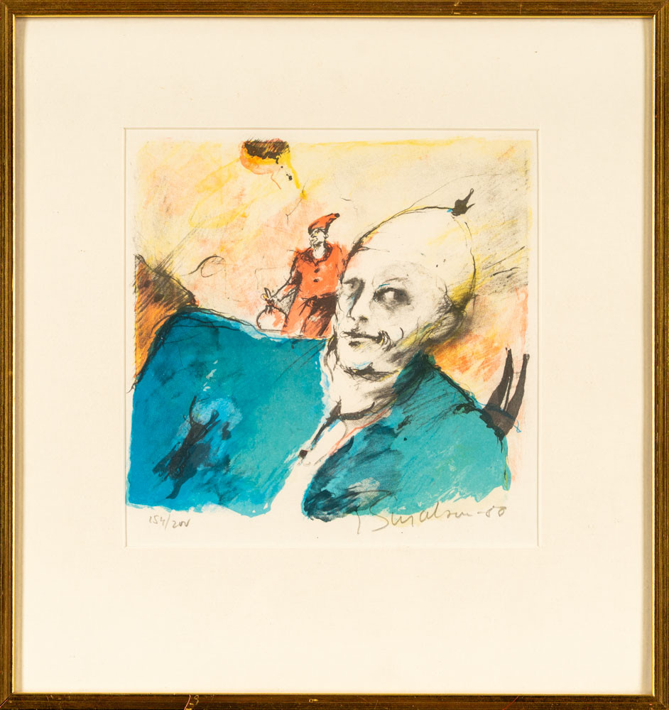 BILL OLSON. Färglitografi, "God Jul", Signerad och Numrerad 154/201.