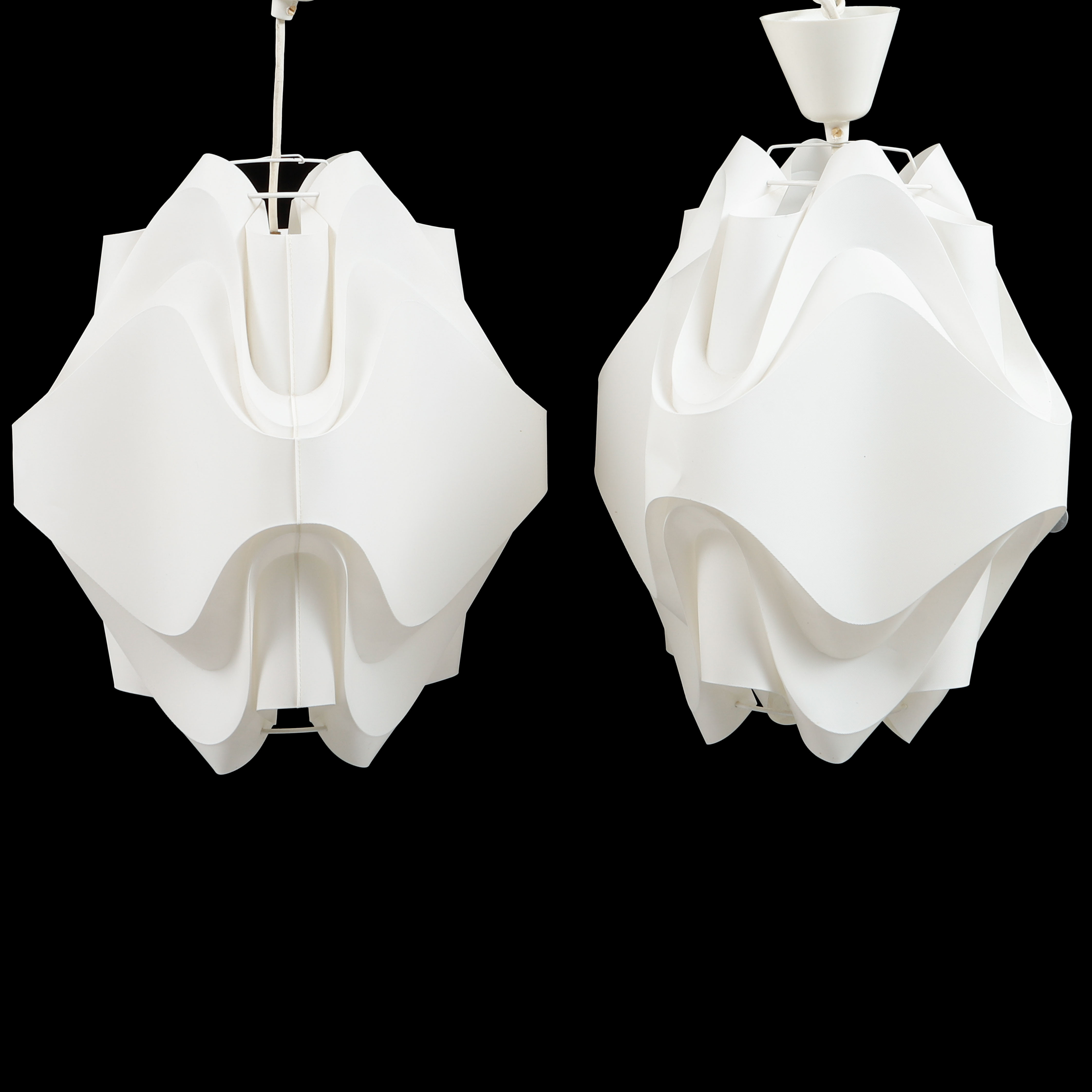 POUL CHRISTIANSEN. Taklampor, ett par, Sinus Line 170a, Le Klint, Danmark.