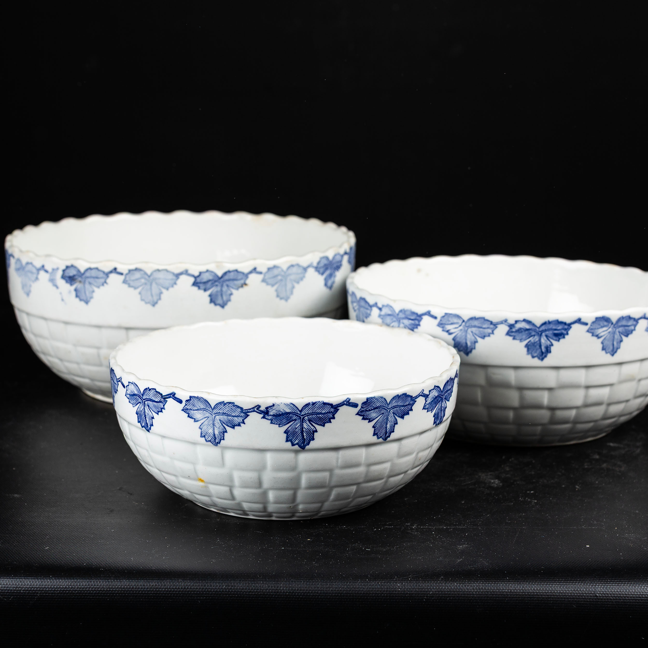 SKÅLAR, 3st porslin, Gefle porslinsfabrik.