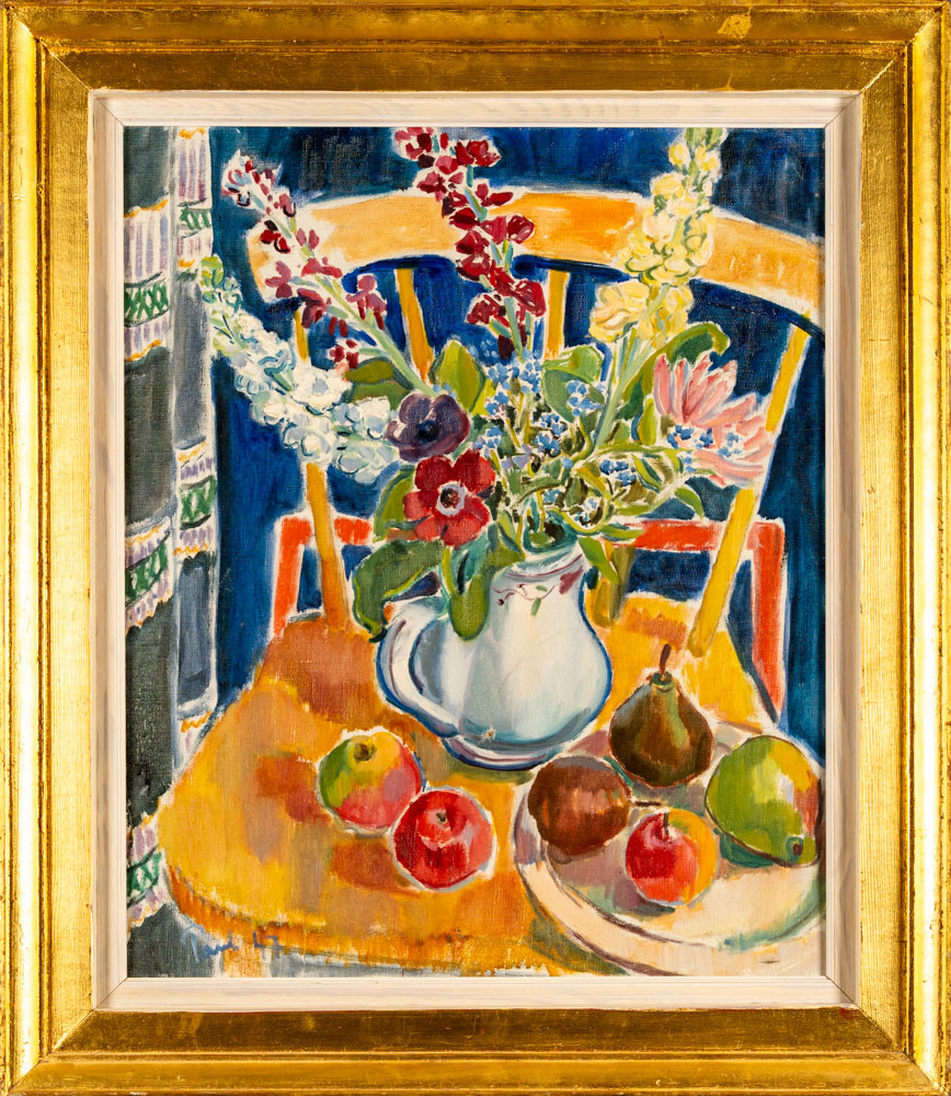 PAUL SAHLIN. Olja på duk, stilleben, signerad Paul 47, daterad 1947.