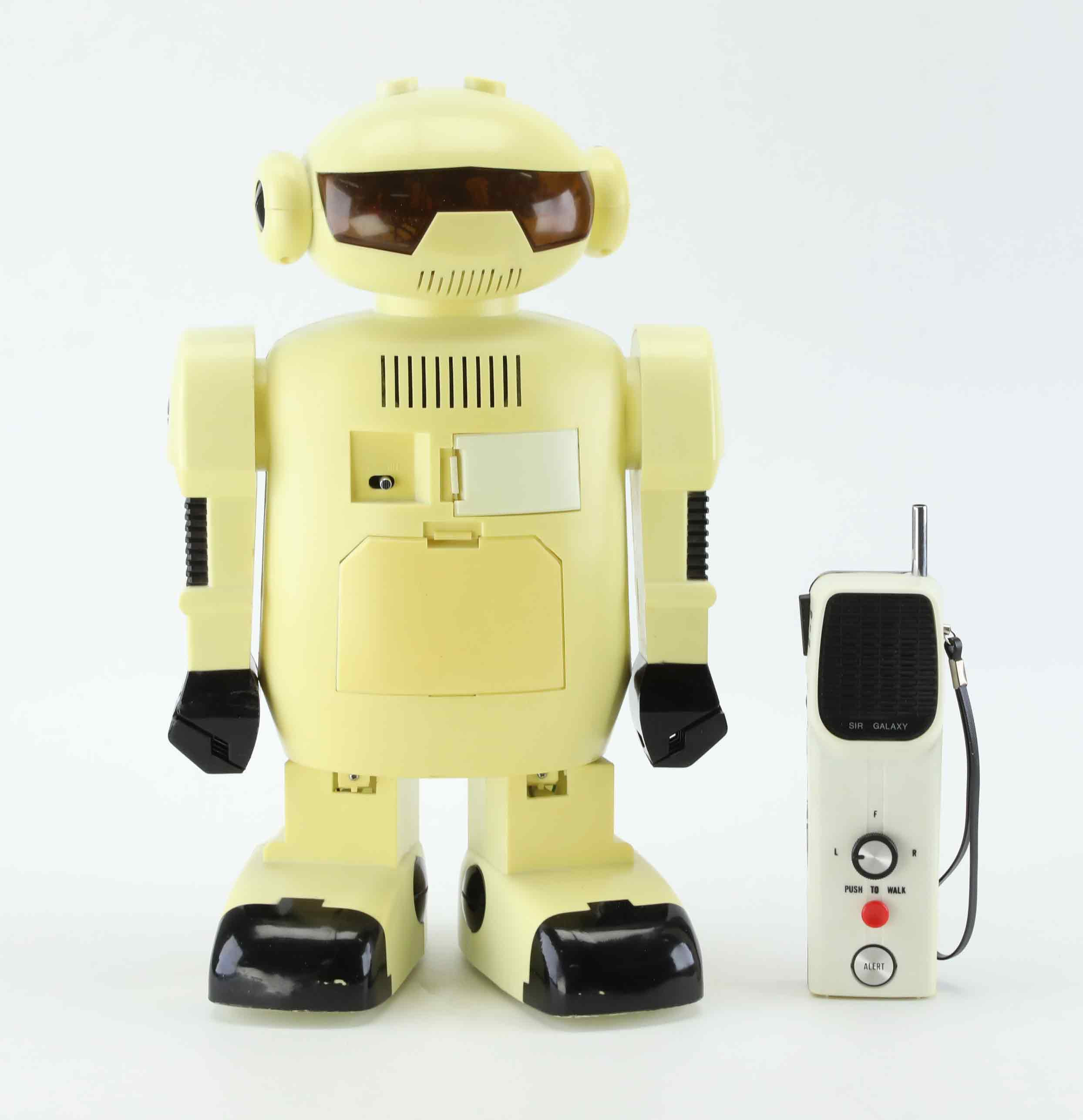 ROBOT, Sir Galaxy, plast, med fjärrkontroll, Made in Hong Kong, 1970-tal.