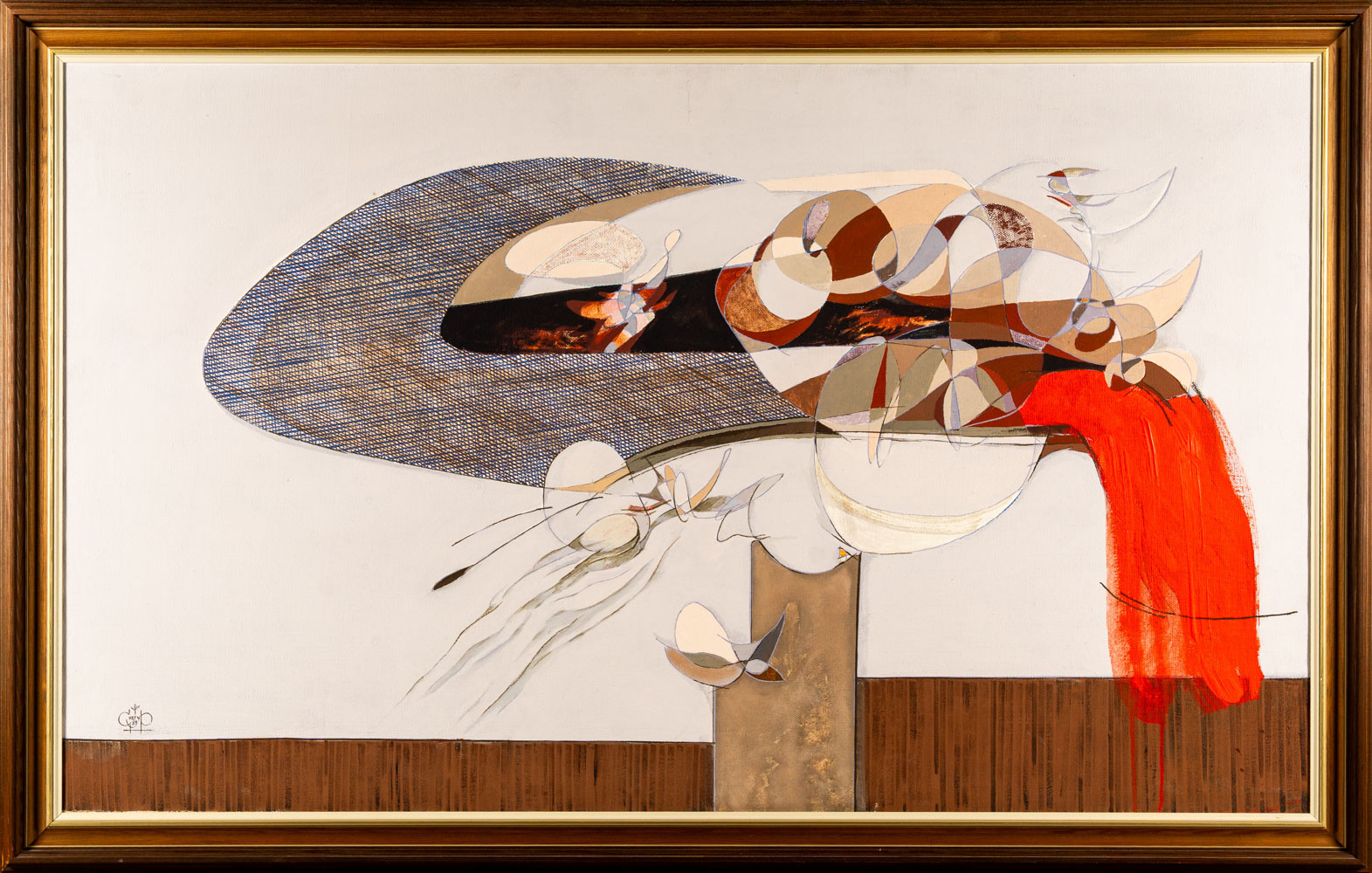 IGOR GRIGOREVIC SNEGUR. Tempera på duk, "Flower bud", Moskva, Ryssland, 1988.