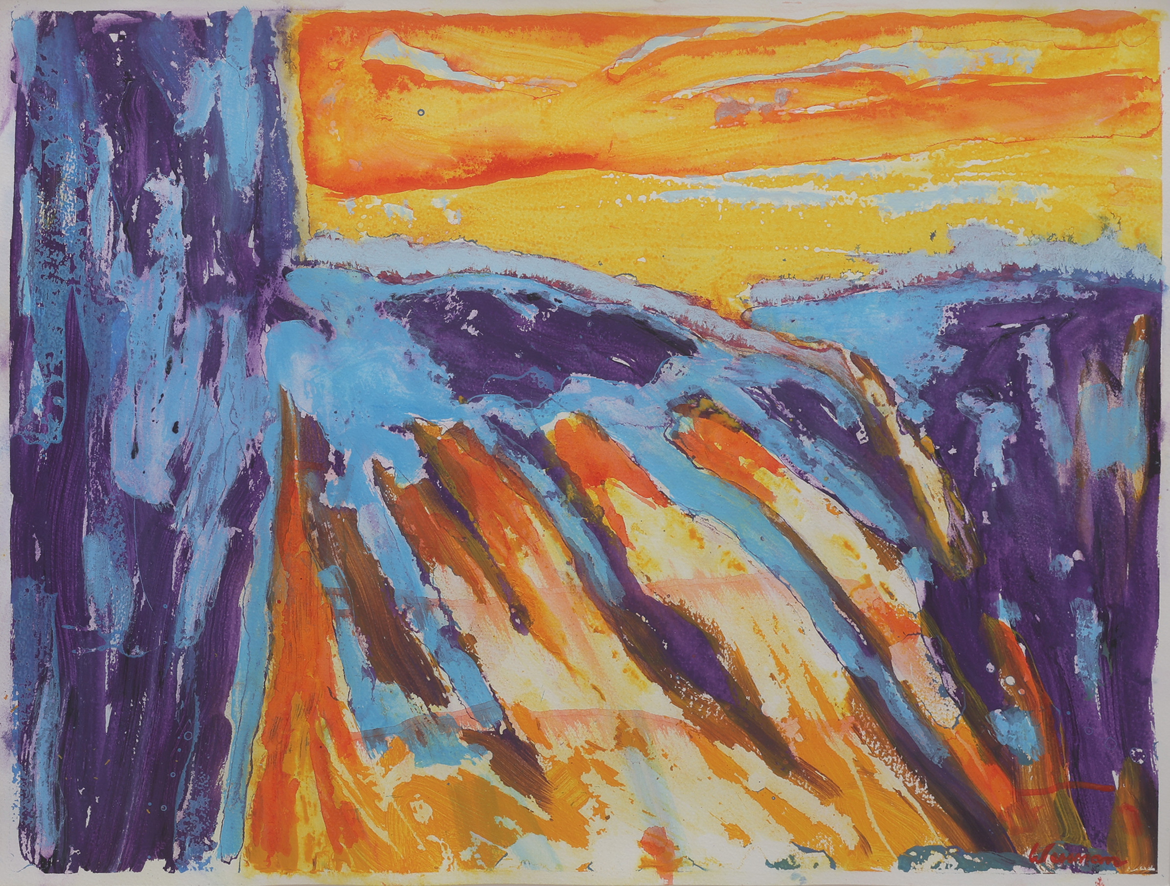 BJÖRN WESSMAN (FÖDD 1949). ABSTRAHERAT LANDSKAP.