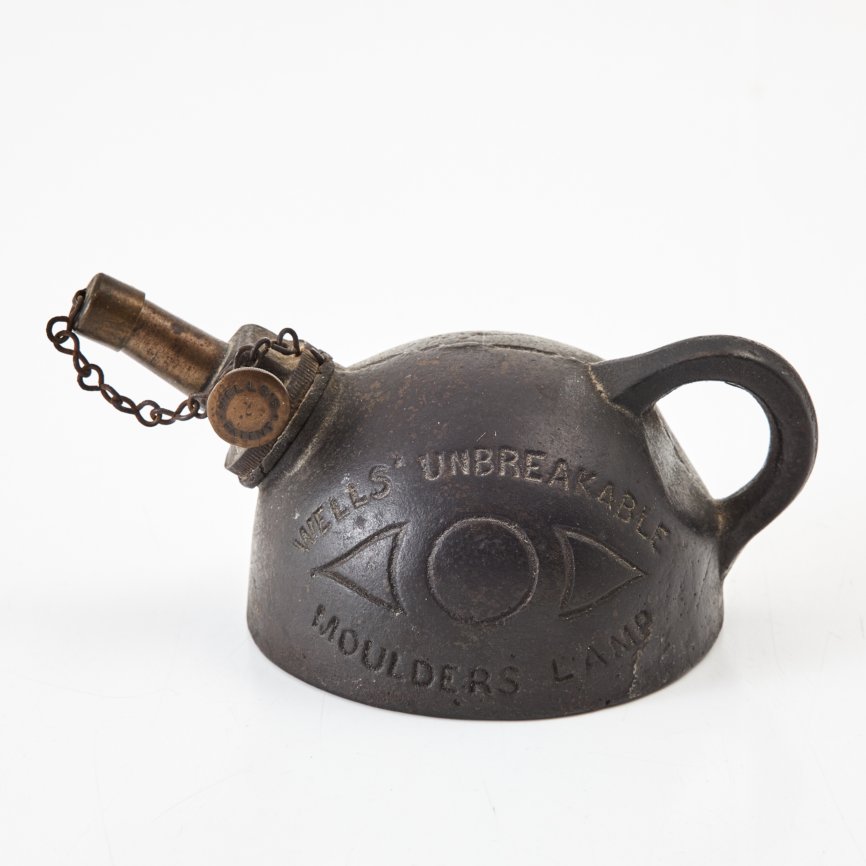 OLJELAMPA, Wells' Unbreakable Moulders Lamp, A:C Wells & Co No 20.