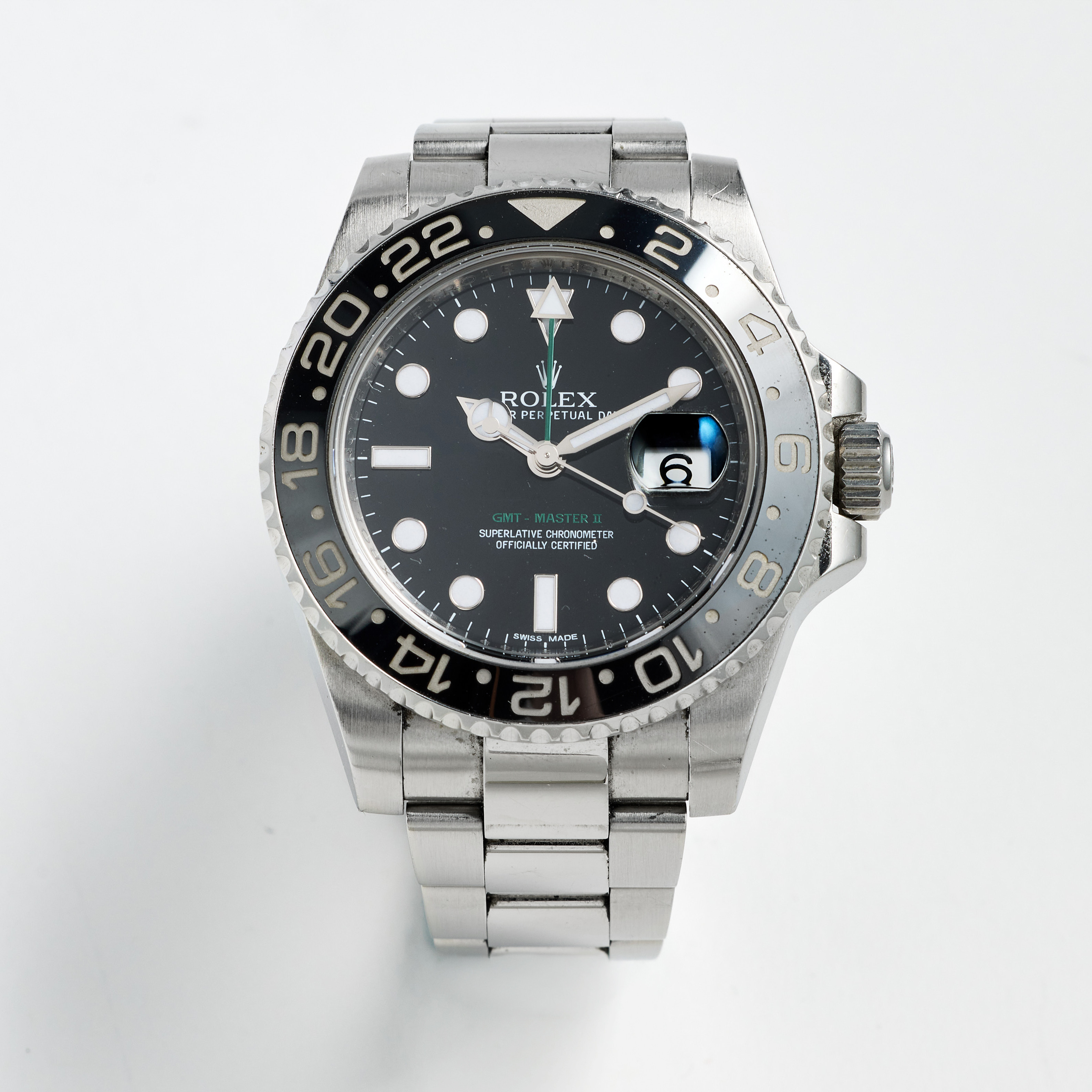 ROLEX, Oyster Perpetual Date, GMT-Master II, Chronometer, armbandsur, 40 mm, stål, certifikat, juli 2012.