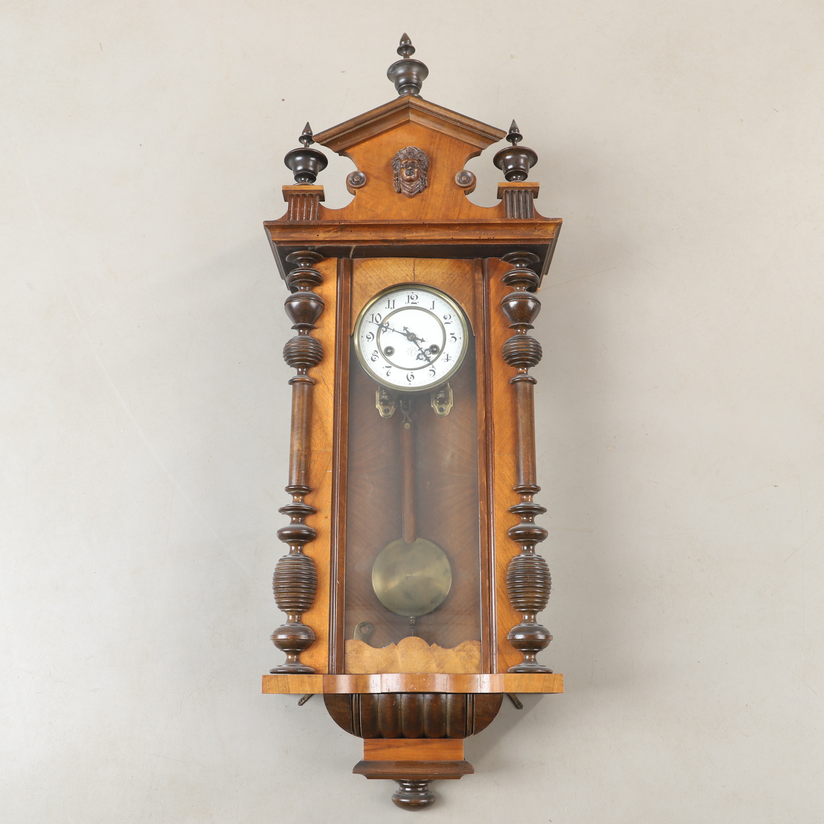 VÄGGUR, mahogny, Junghans, 1800/1900-tal.