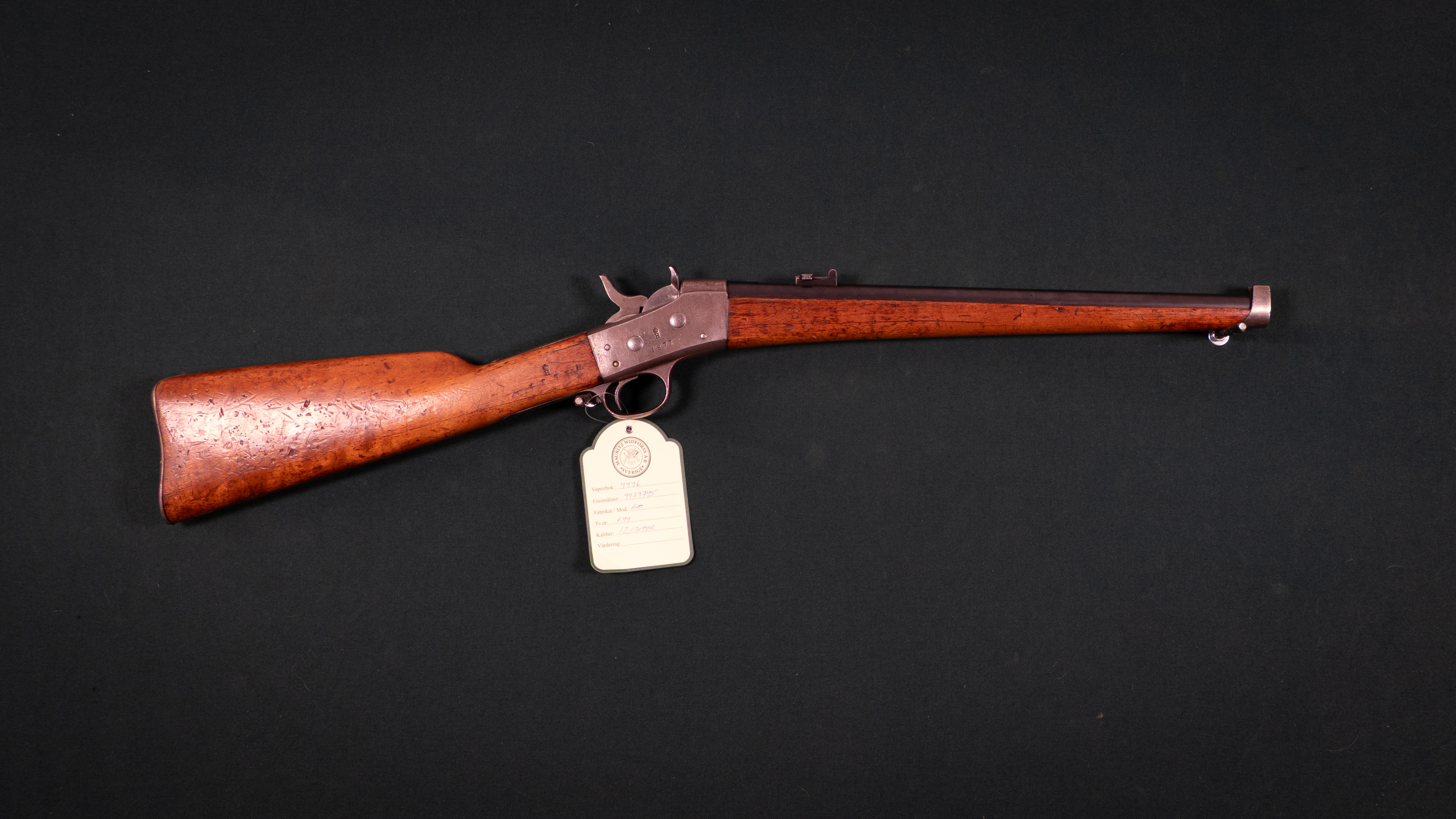 Kavallerikarbin m/1870 Husqvarna kal. 12,17x44R #649 SE1278853.