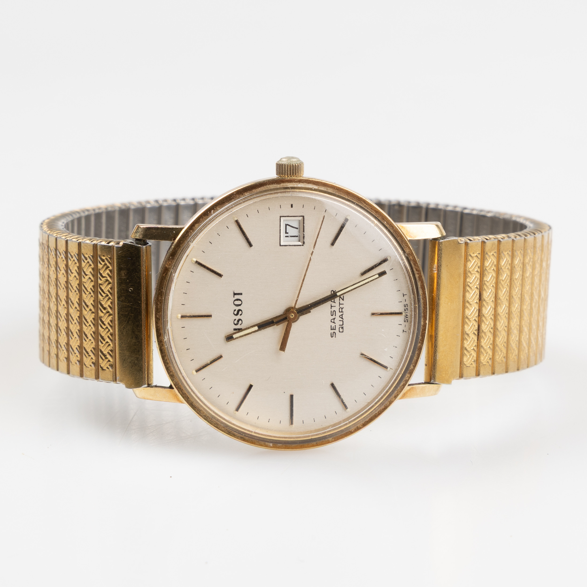 TISSOT, Seastar, quartz, 14K guld, 34 mm.