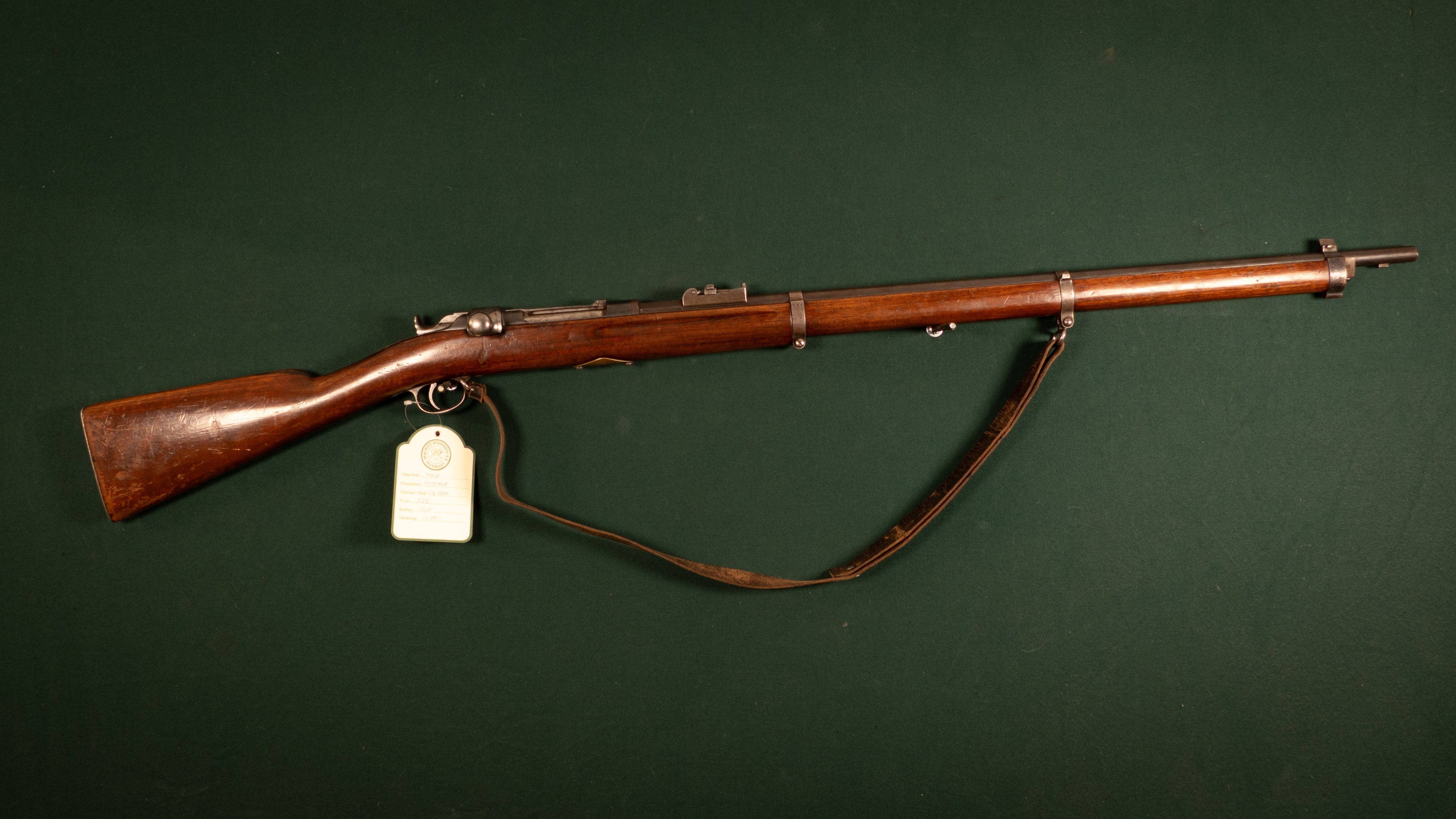 CARL GUSTAF. 1883 Jarman kal. 10,15 mm. #532 SE1651458.