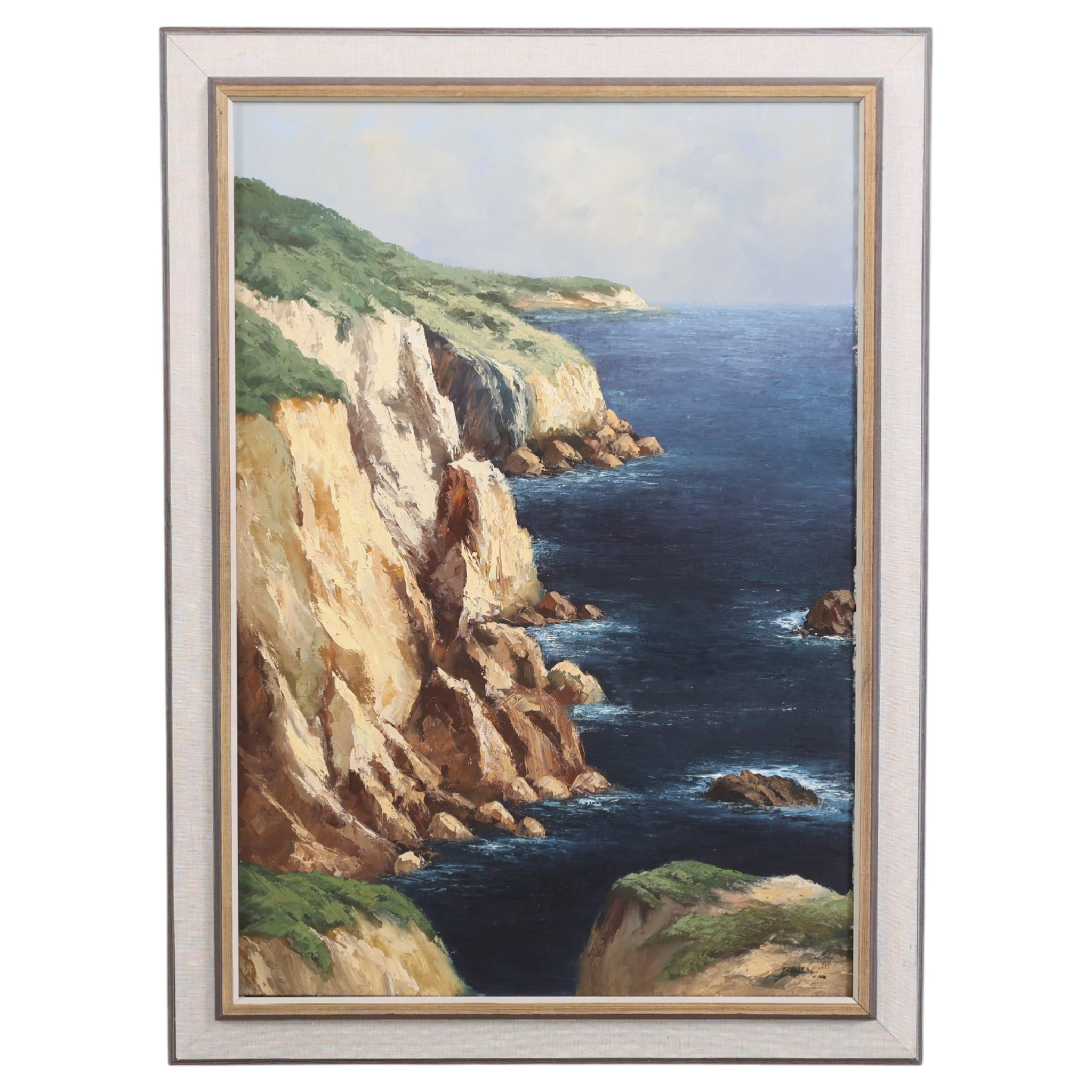 PAUL CARGÉ-BERCLOUW. Kustlandskap, olja på duk, signerad.