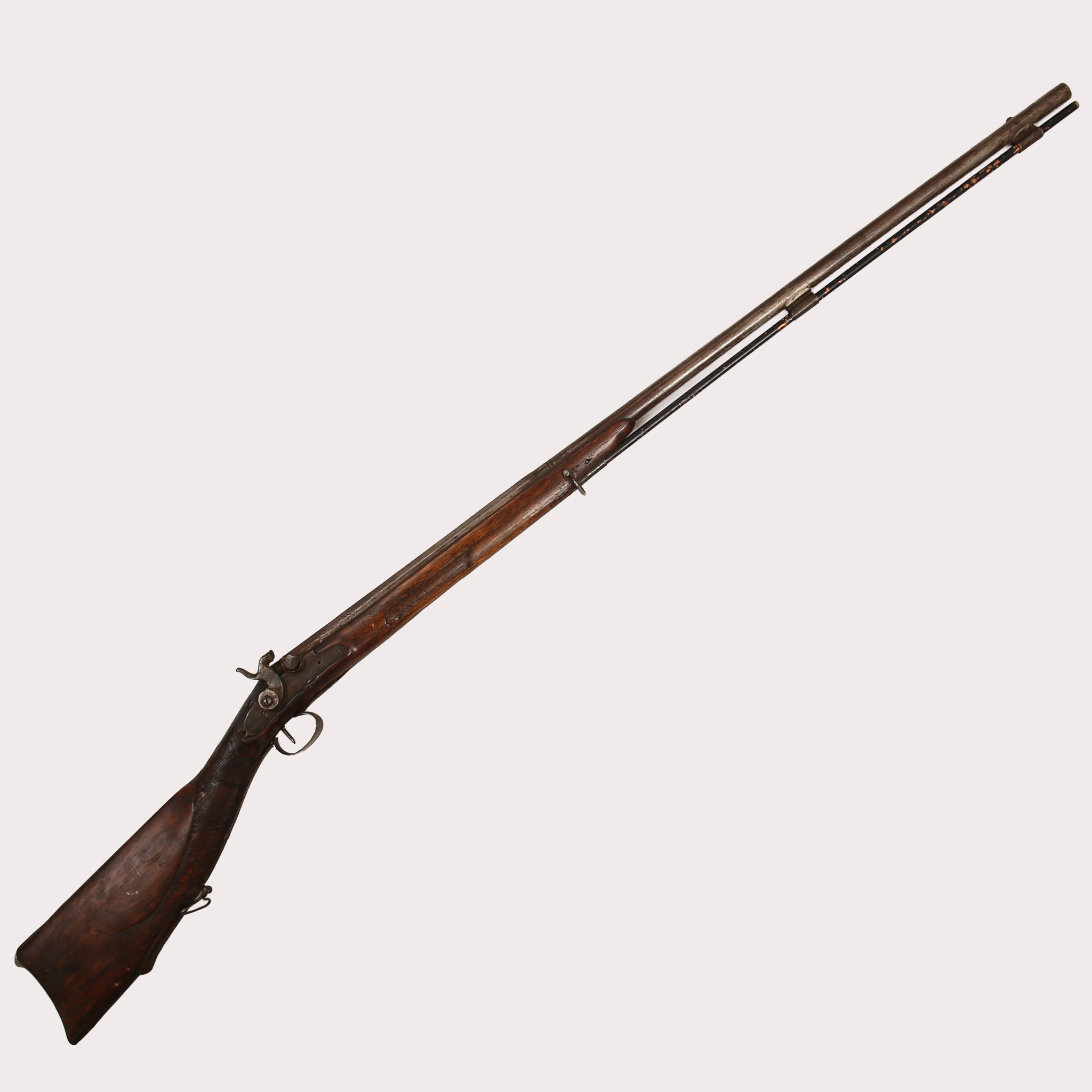 SLAGLÅSGEVÄR, Sverige, allmoge, ca 1850. pipa med oktagonalt kammarstycke.