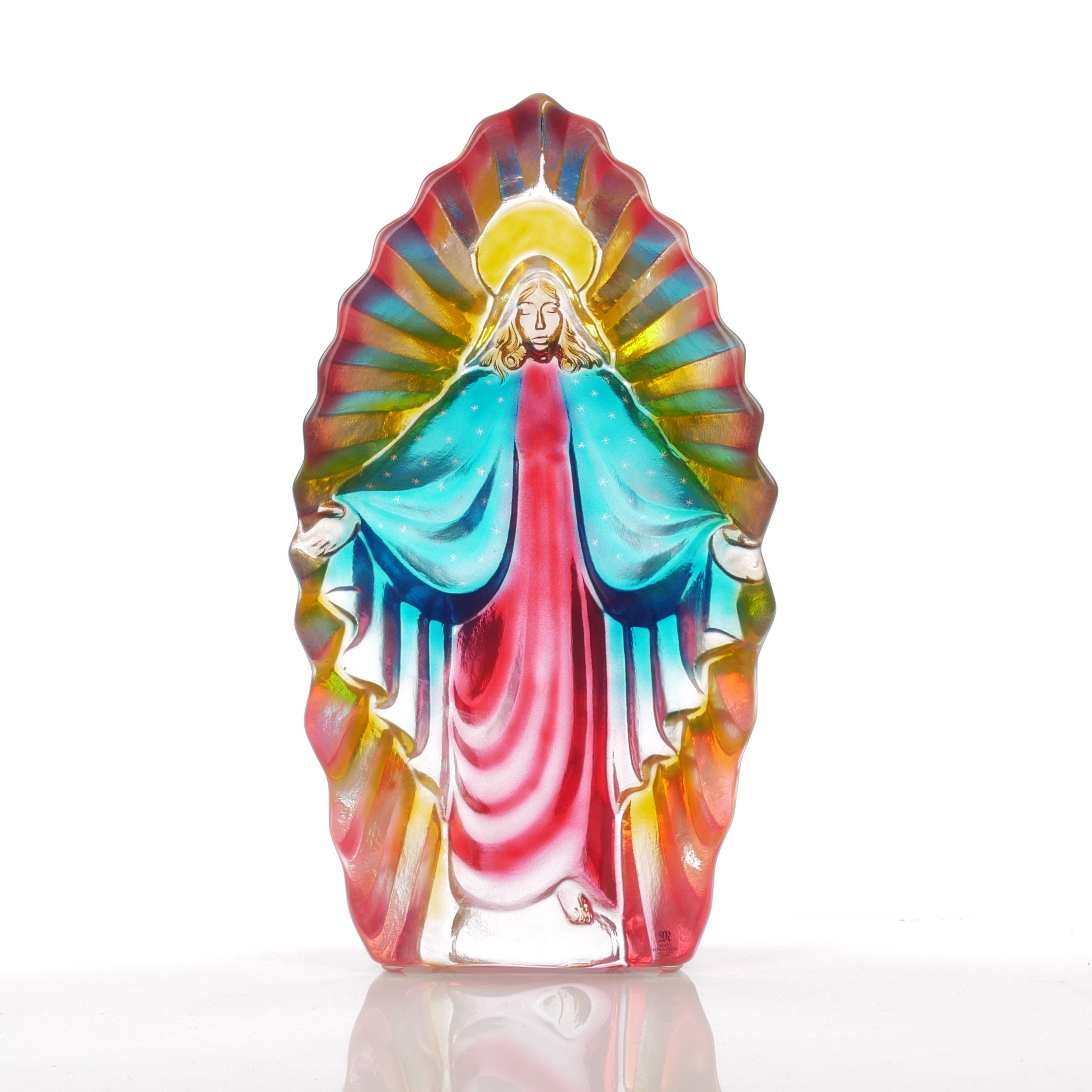 LUDVIG LÖFGREN. Skulptur "Madonna", konstglas, Målerås, signerad och numrerad.