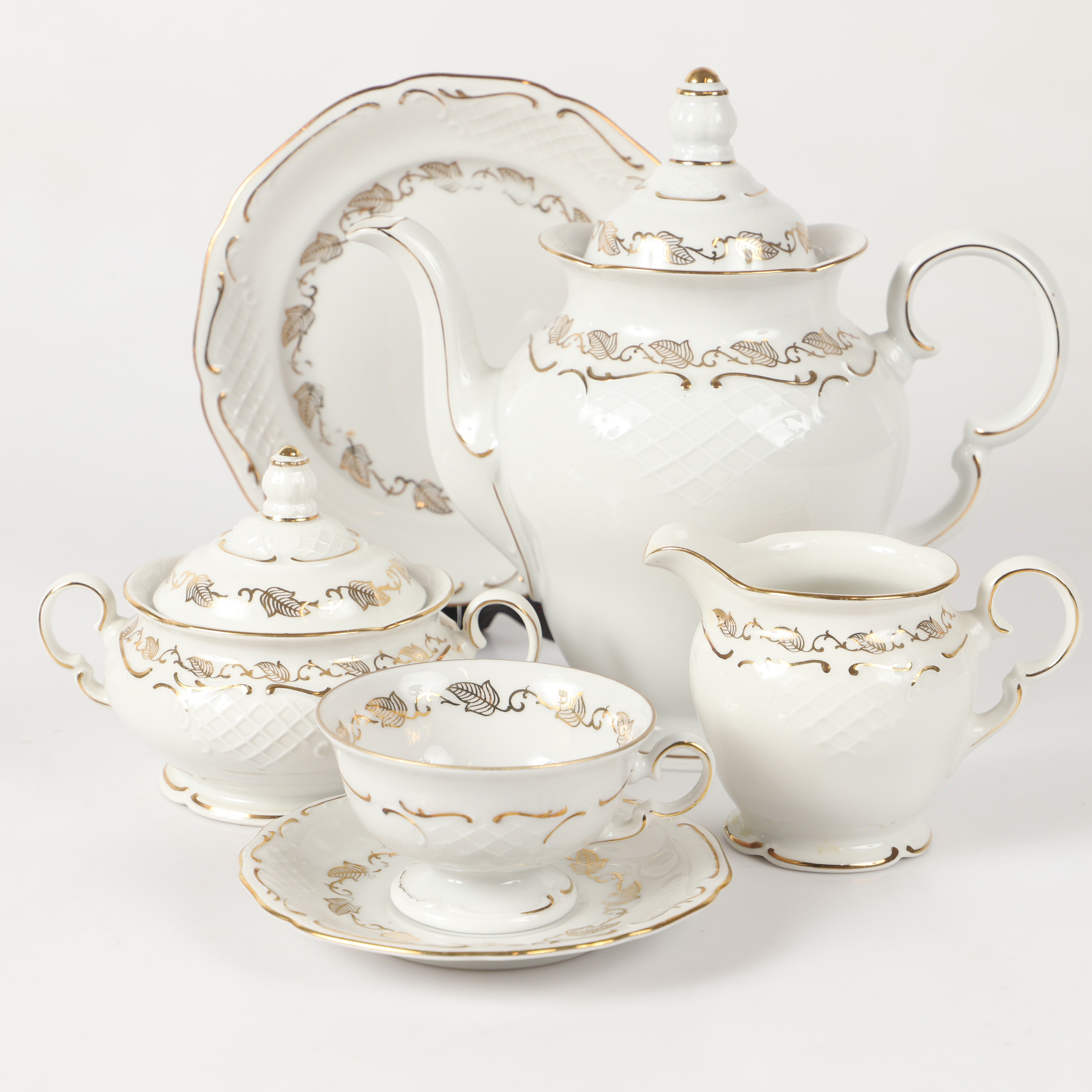 KAFFESERVIS, 38 delar, porslin, ZehScherzer, Bavaria, Tyskland.