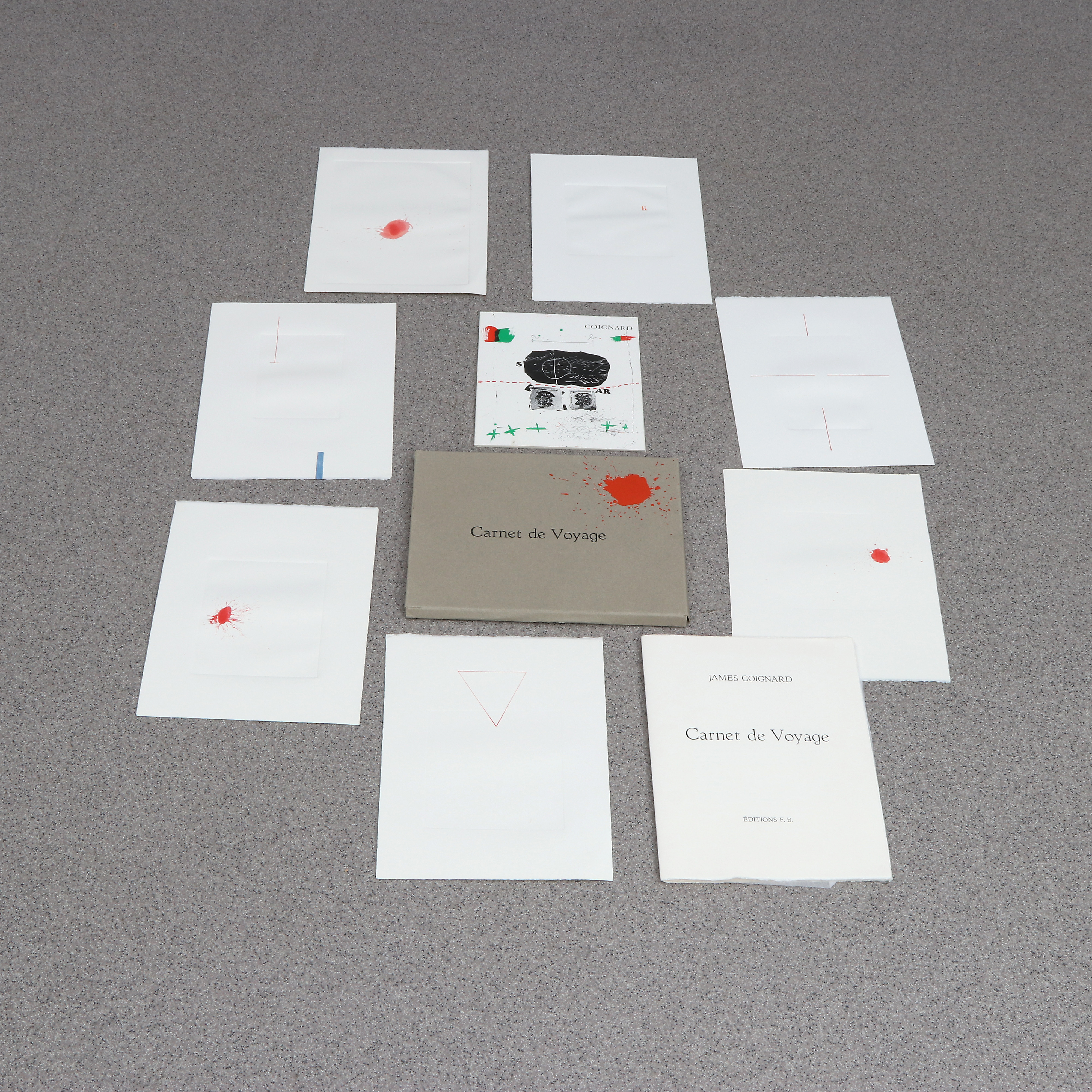 JAMES COIGNARD. Mapp, 58/75. "Carnet de Voyage". Innehållade 7 st akvatintetsningar. Signerad och numrerad på försättsbladet.