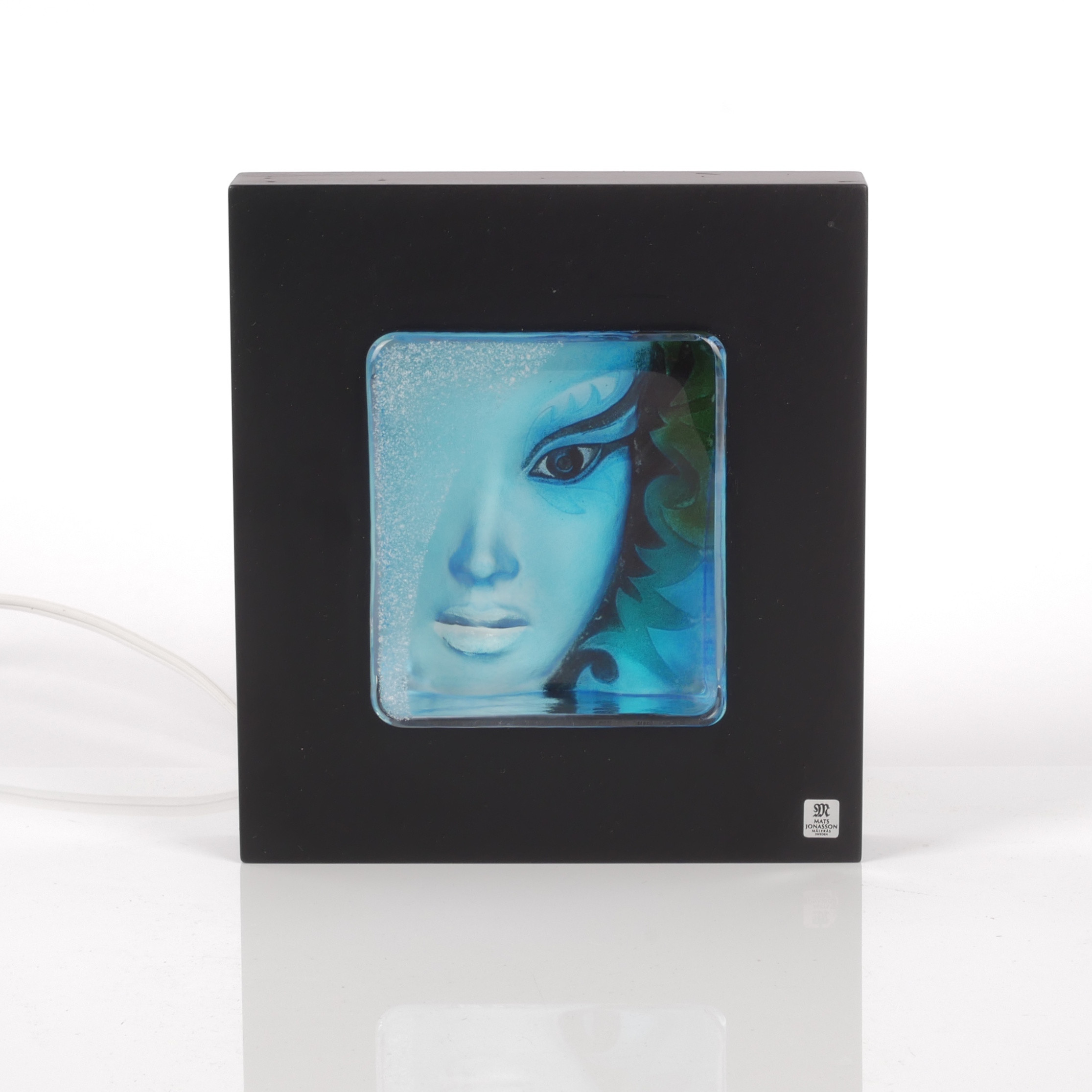 MATS JONASSON. Väggskulptur, "Aphrodite", ArtLight, konstglas, Målerås, signerad.