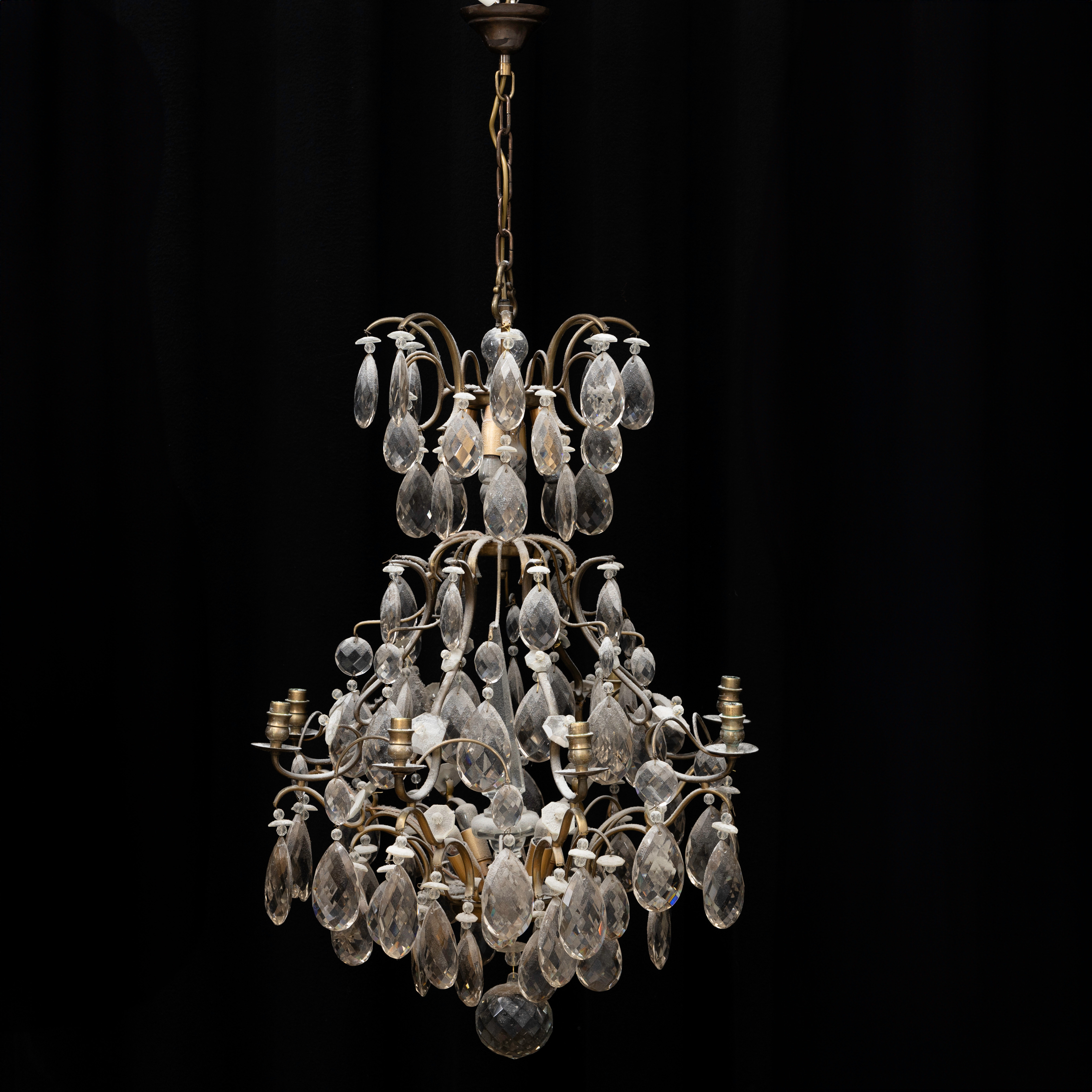 LJUSKRONA, rokokostil, 18/1900-tal. Höjd ca 90 cm.