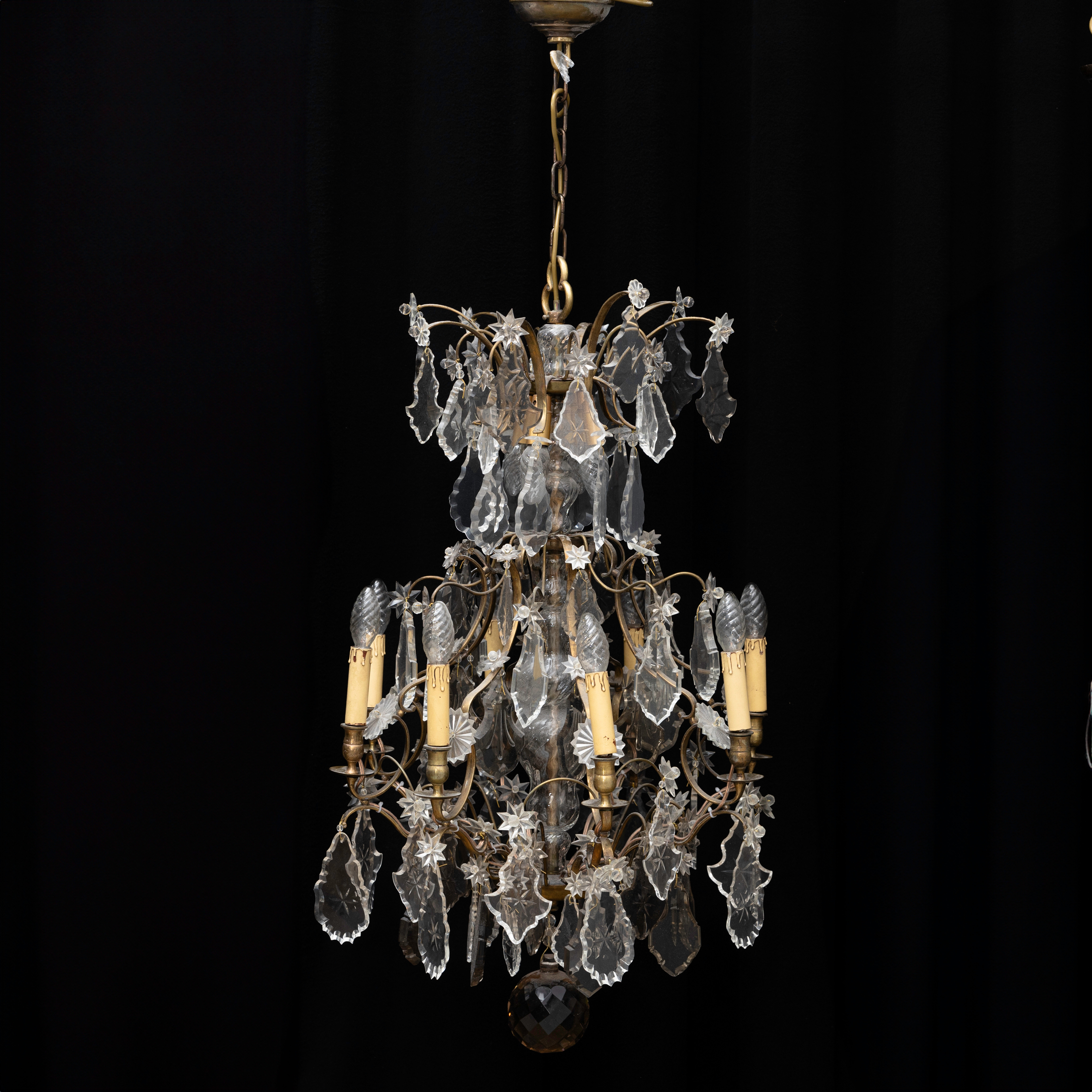 LJUSKRONA, barockstil, 18/1900-tal. Höjd ca 100 cm.