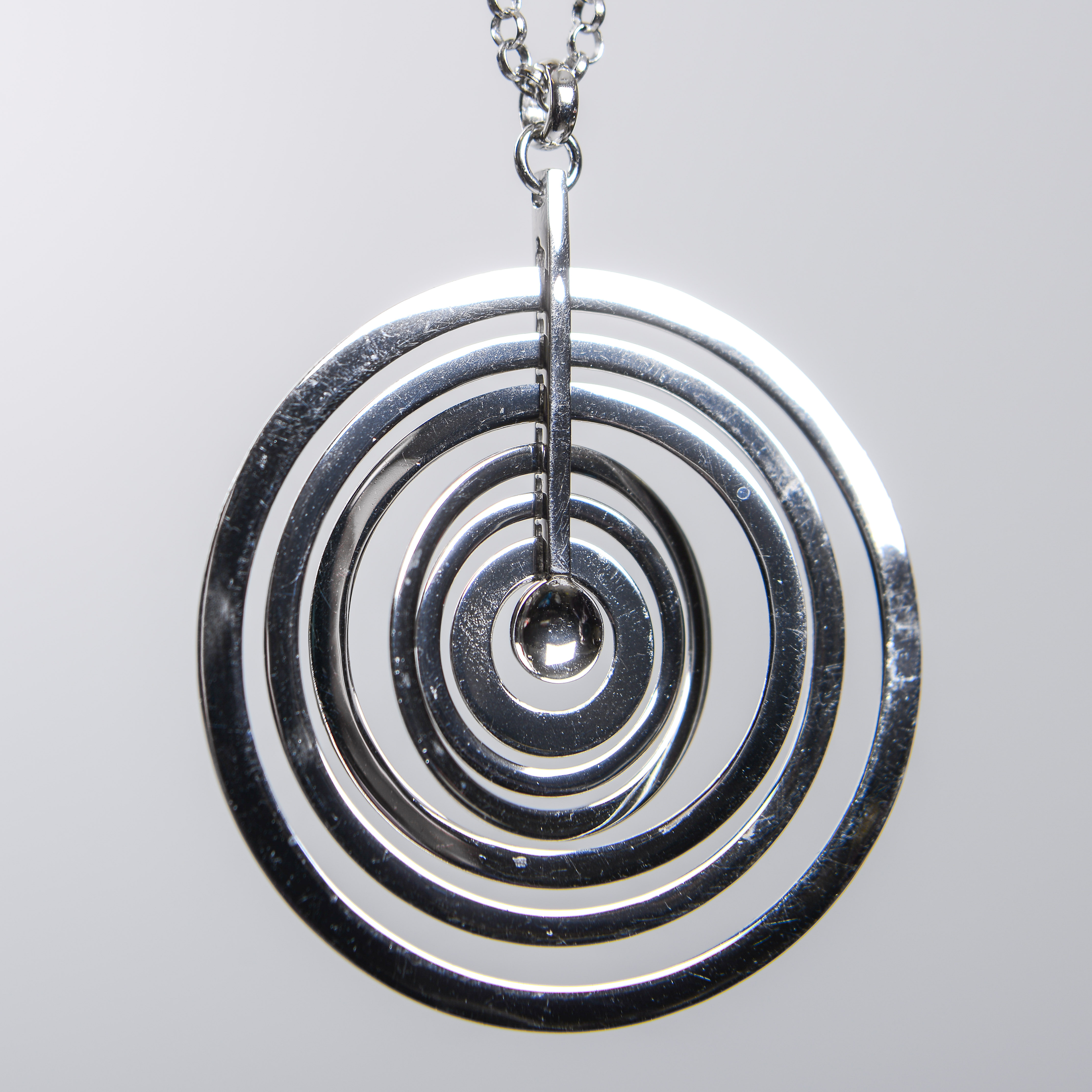 TAPIO WIRKKALA. Halsband, silver, "Silver Moon", Kultakeskus Oy, Finland.