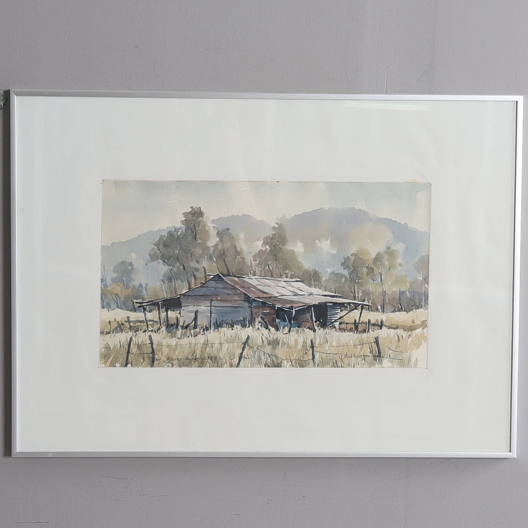 MAURICE M. KENNEDY. Akvarell på papp, "Maddington Wa", signerad och daterad.