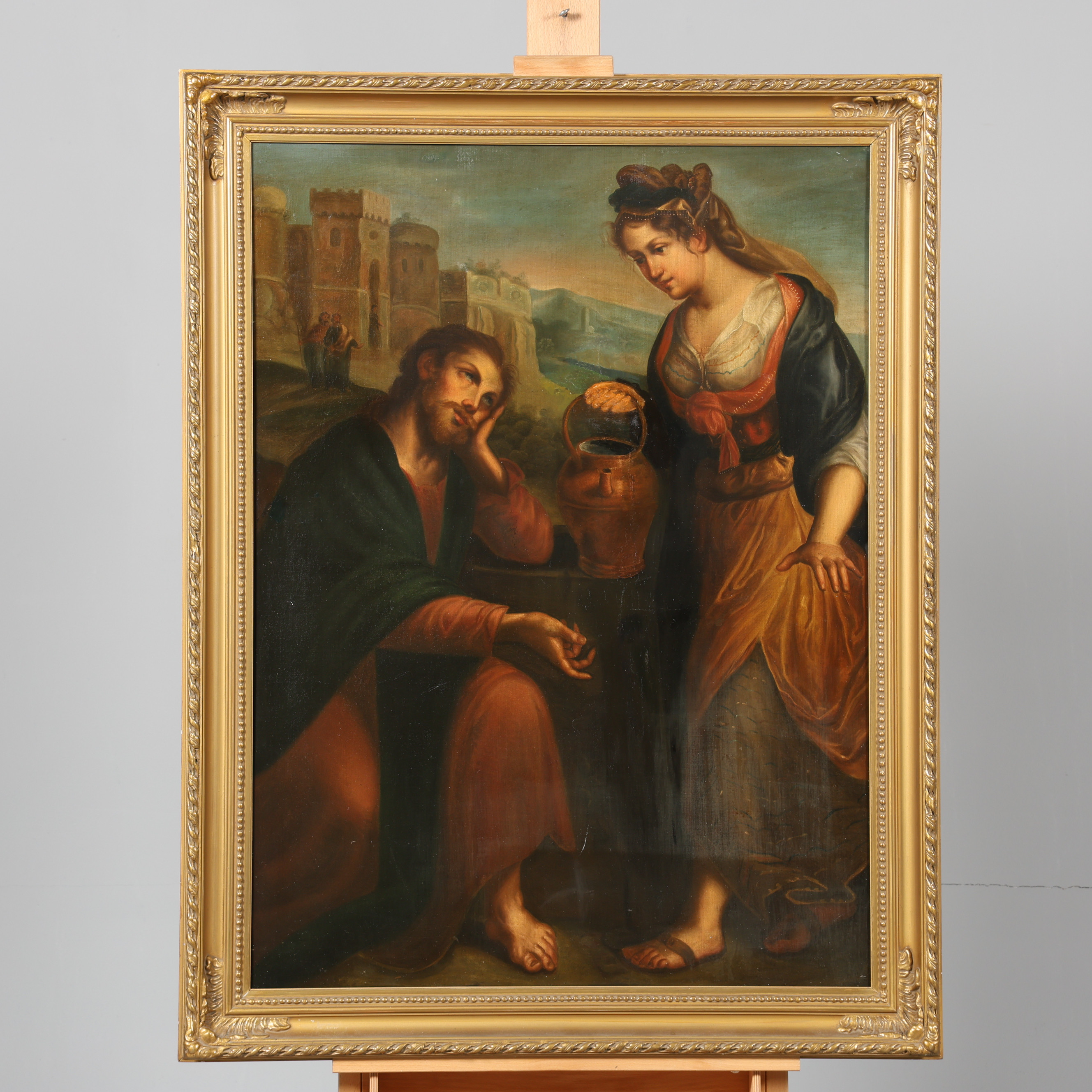 LAVINIA FONTANA. EFTER. OLJA PÅ DUK, reproduktion, osignerad.