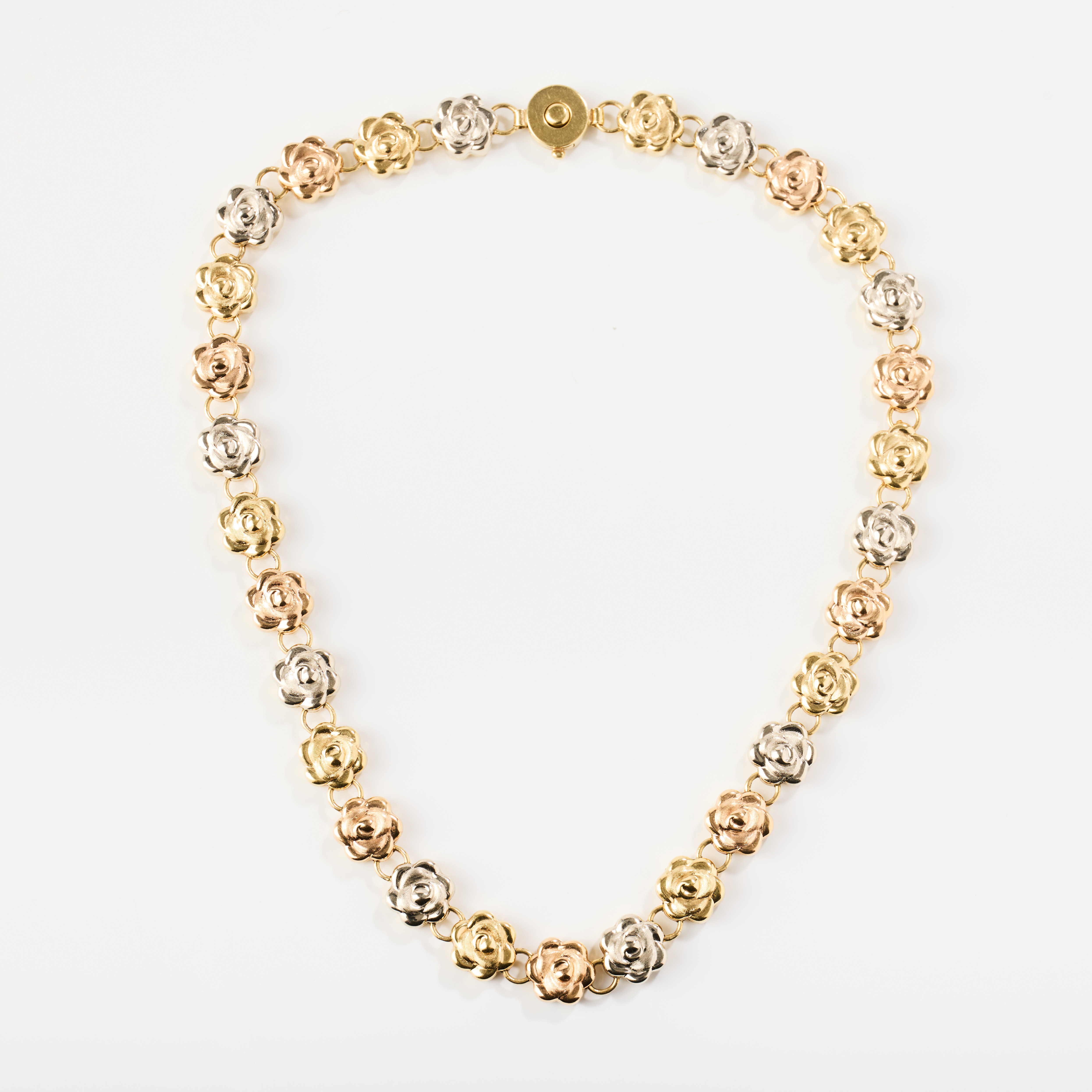 COLLIER, 18K guld en trois couleur, Italien 1960-tal.