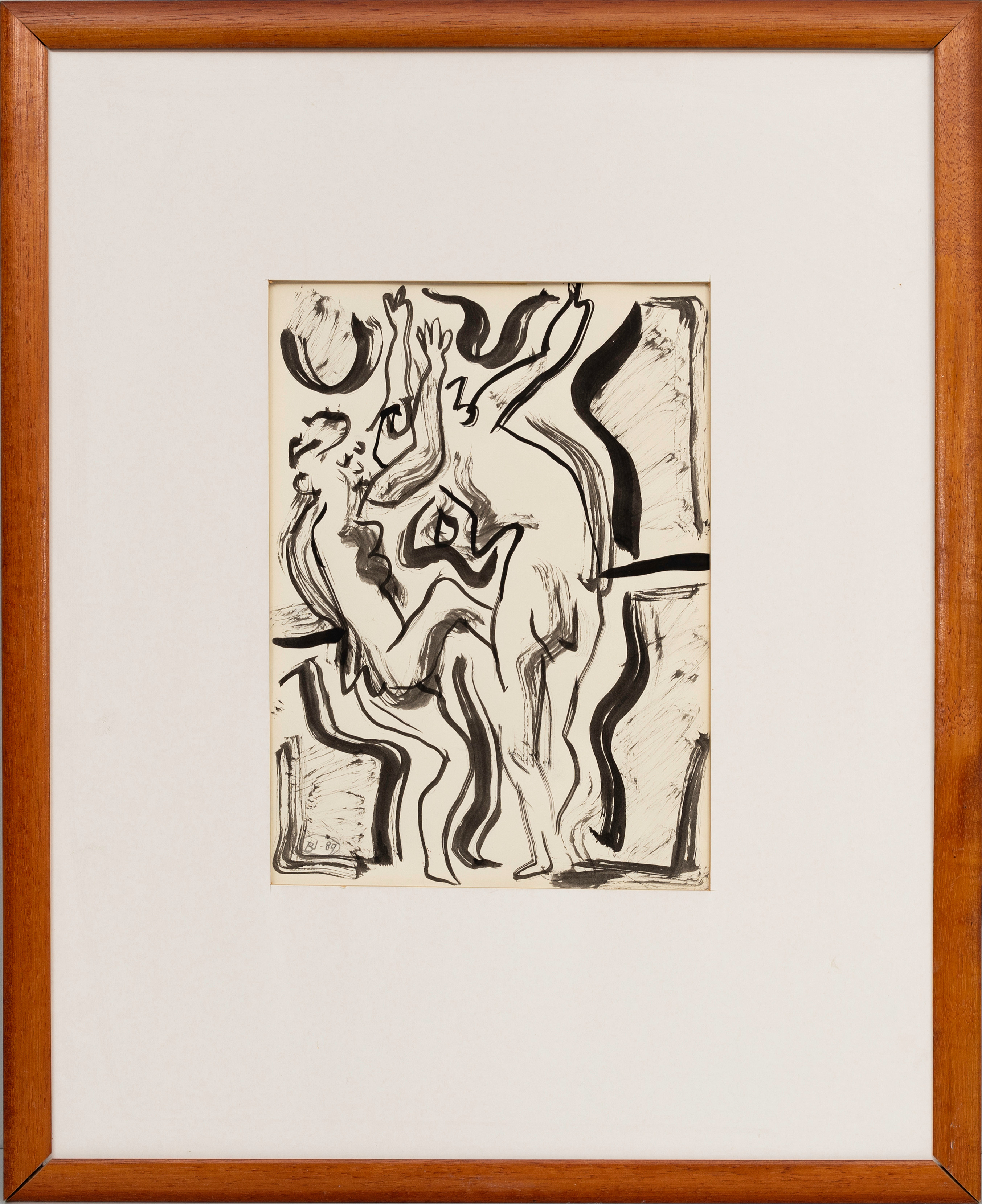 BERNDT NYBERG. Modeller, tuschteckning, monogramsignerad och daterad, -89.