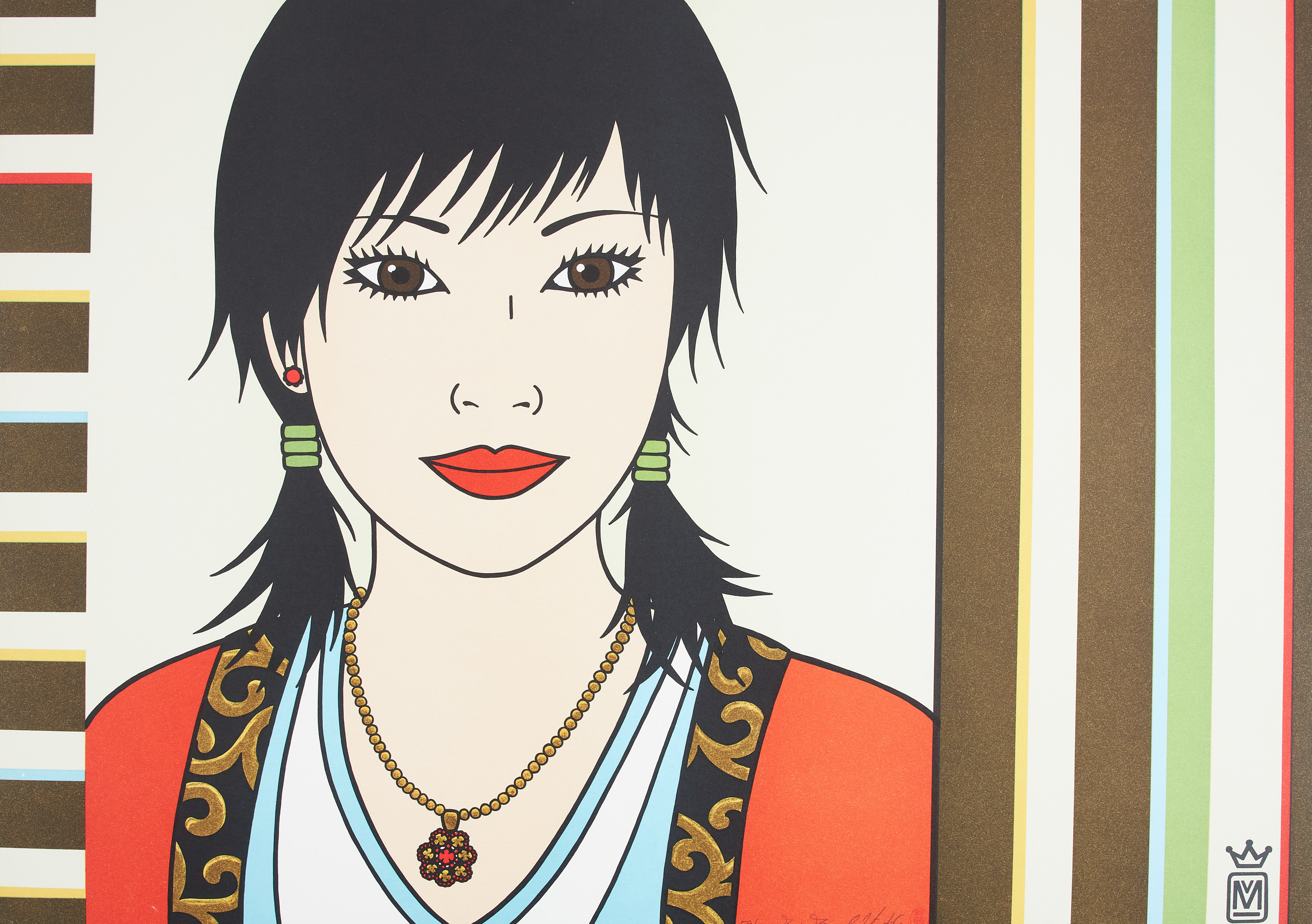 MARIA MANUELA VINTILESCU. Akane, färgserigrafi, signerad samt numrerad 59/190.