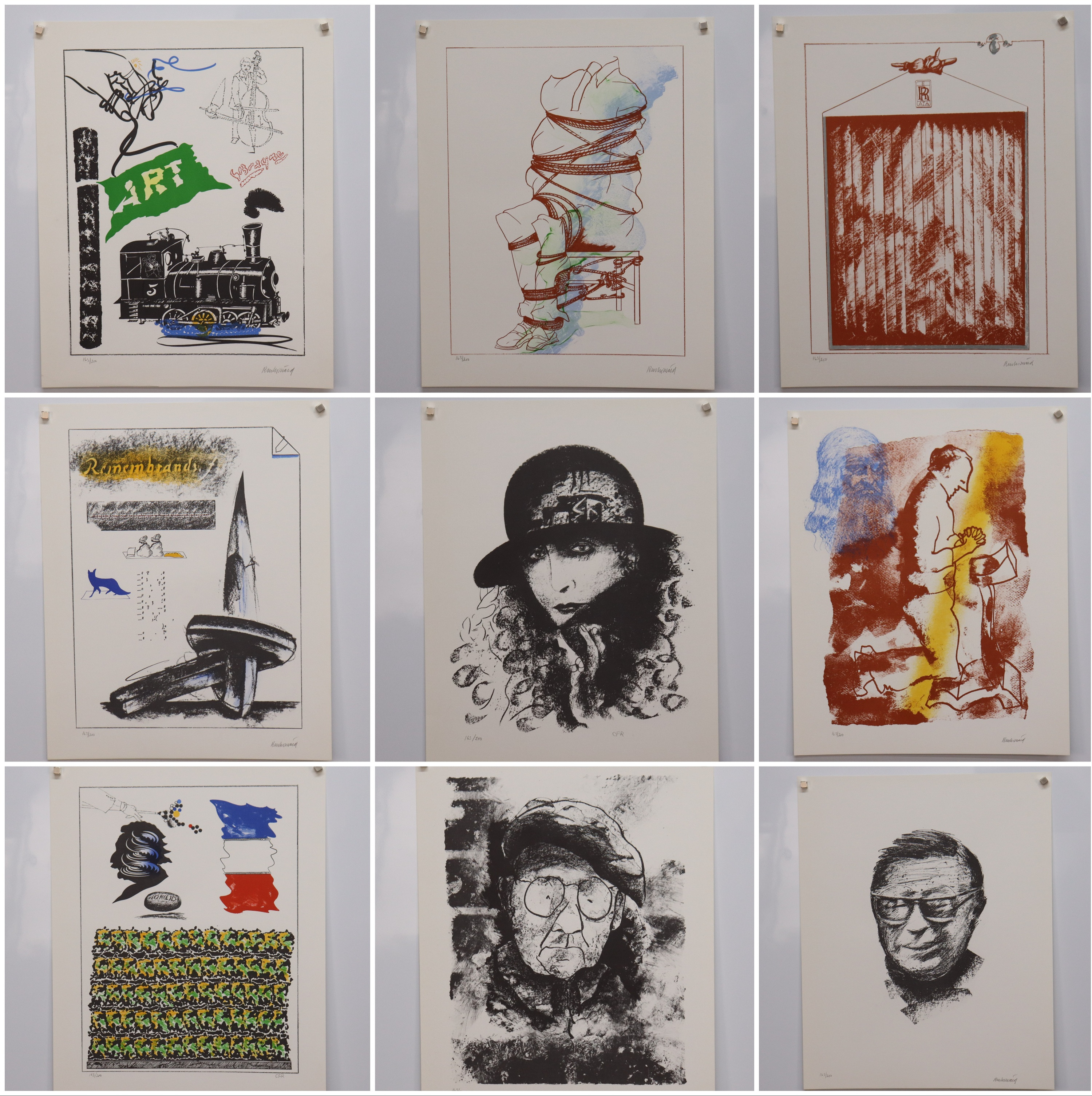 CARL FREDRIK REUTERSWÄRD. "25 years in the branch", 9 litografier.