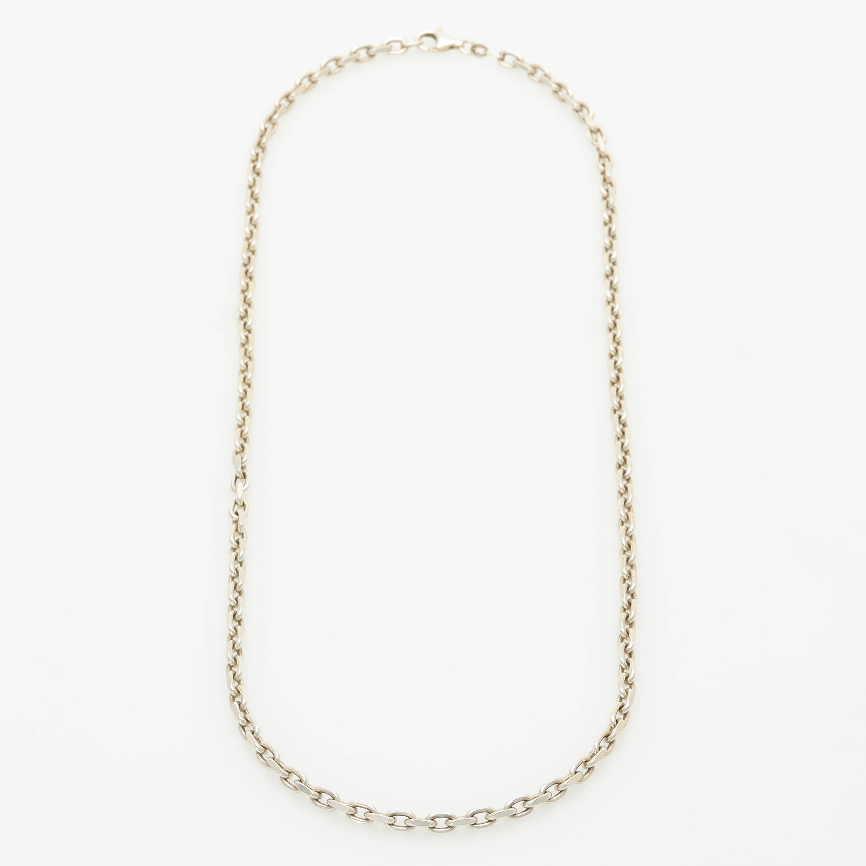 HALSKEDJA, sterlingsilver, ankarlänk, längd 60 cm.