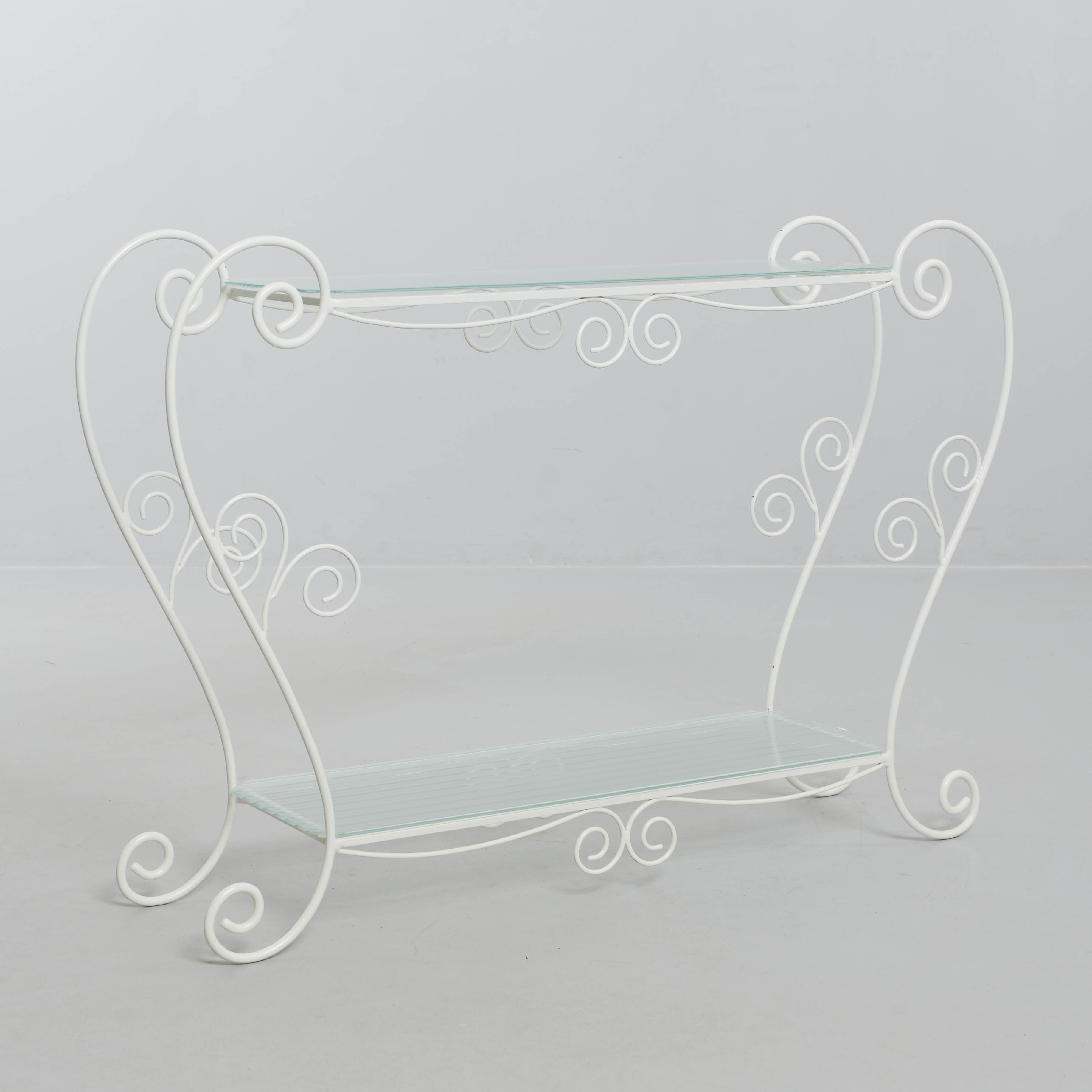 BLOMBORD, metall & glas, 1900-talets mitt.