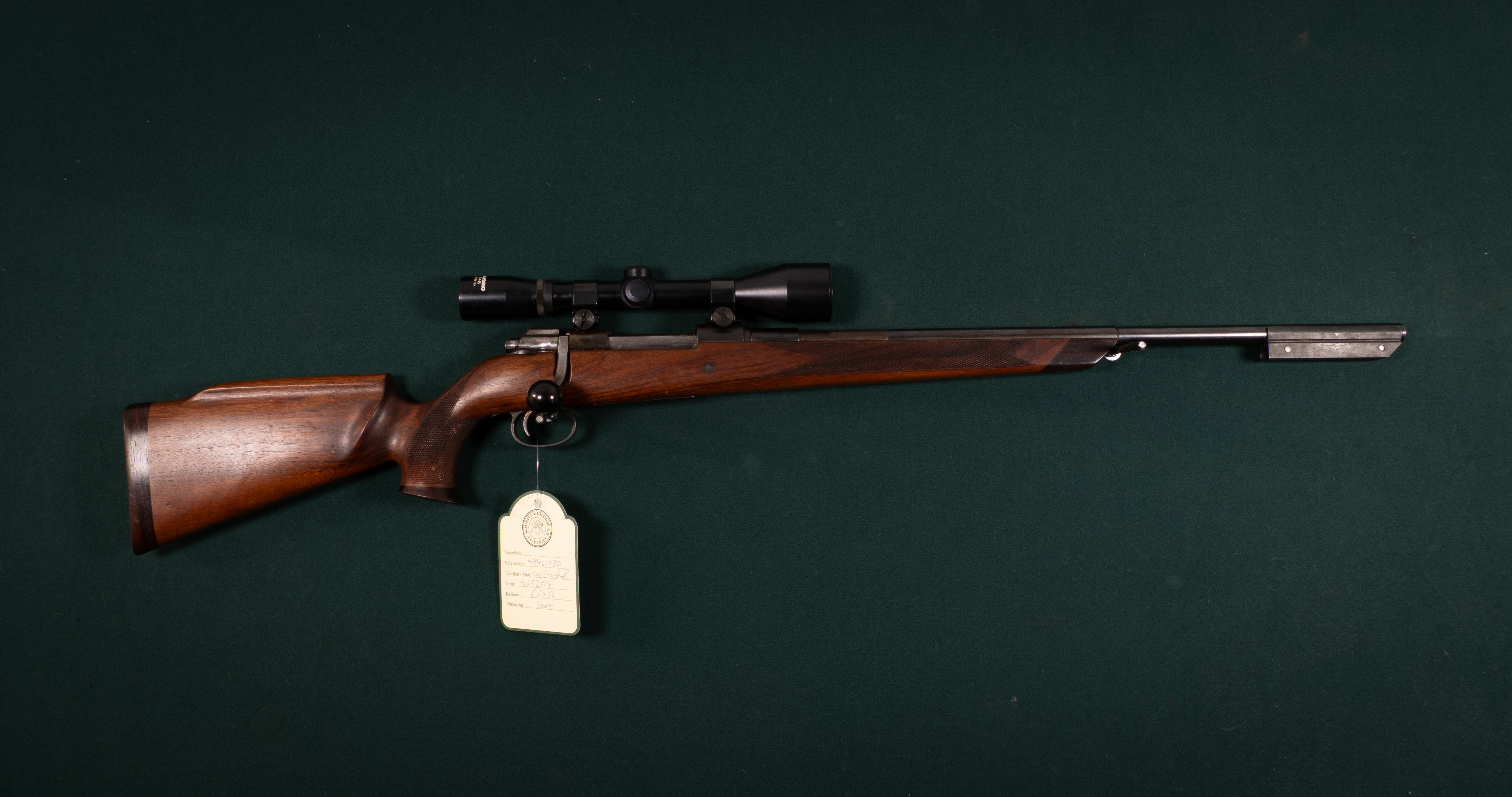 Carl Gustaf Model 96 custom Kaliber 6,5x55 Tillv.nr. 475207.