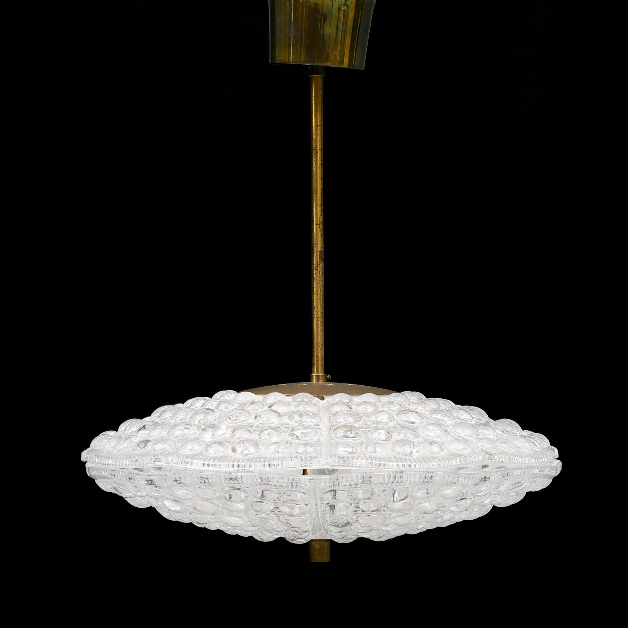 CARL FAGERLUND. Taklampa, Orrefors, 1950/60-tal.