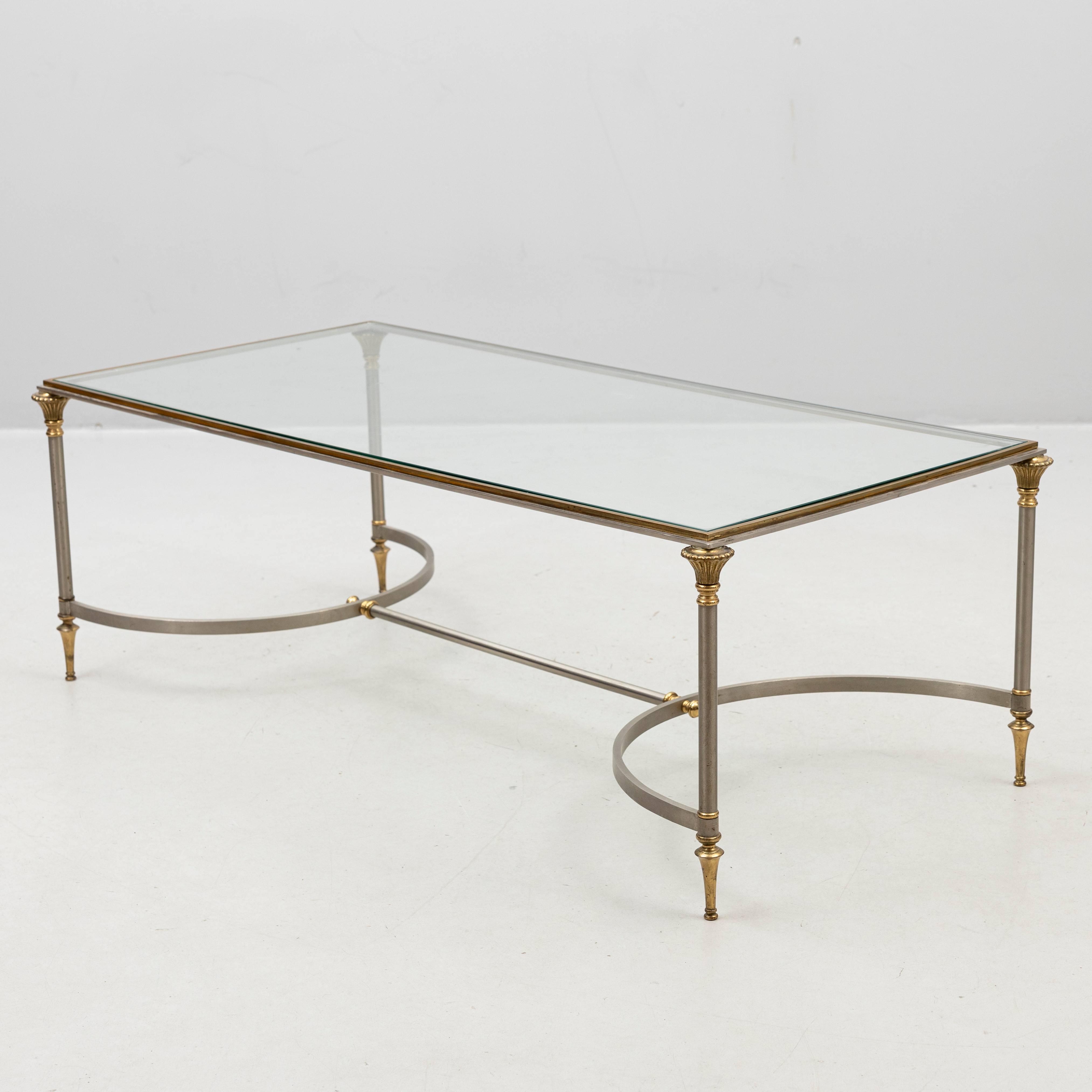 SOFFBORD, glas, metall, Italien, 1900-/2000-tal.