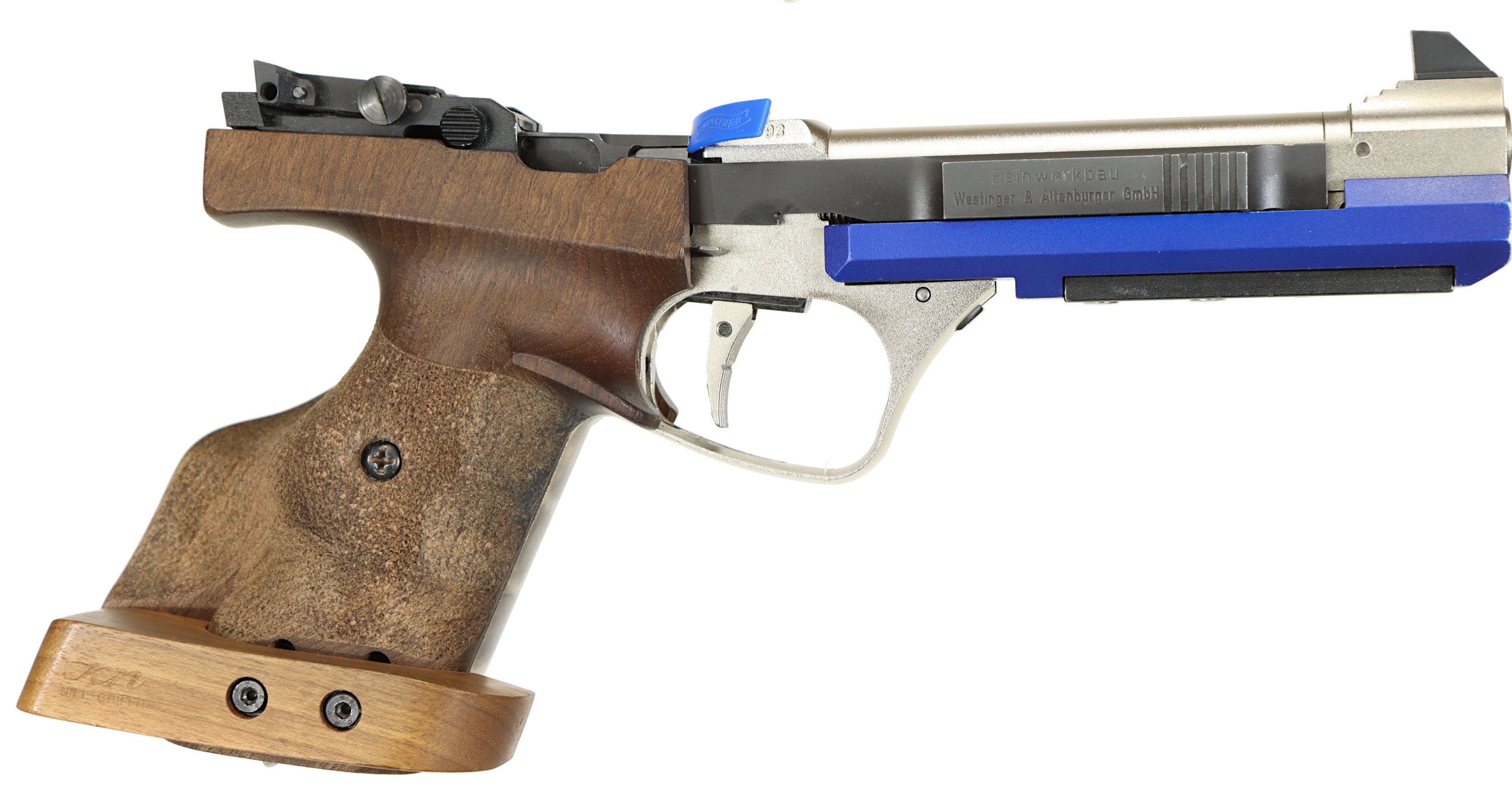 PISTOL, fabrikat Feinwerkbau, modell AW93 Light, kaliber .22LR, tillv.nr 18023643, se-nr SE2467532.