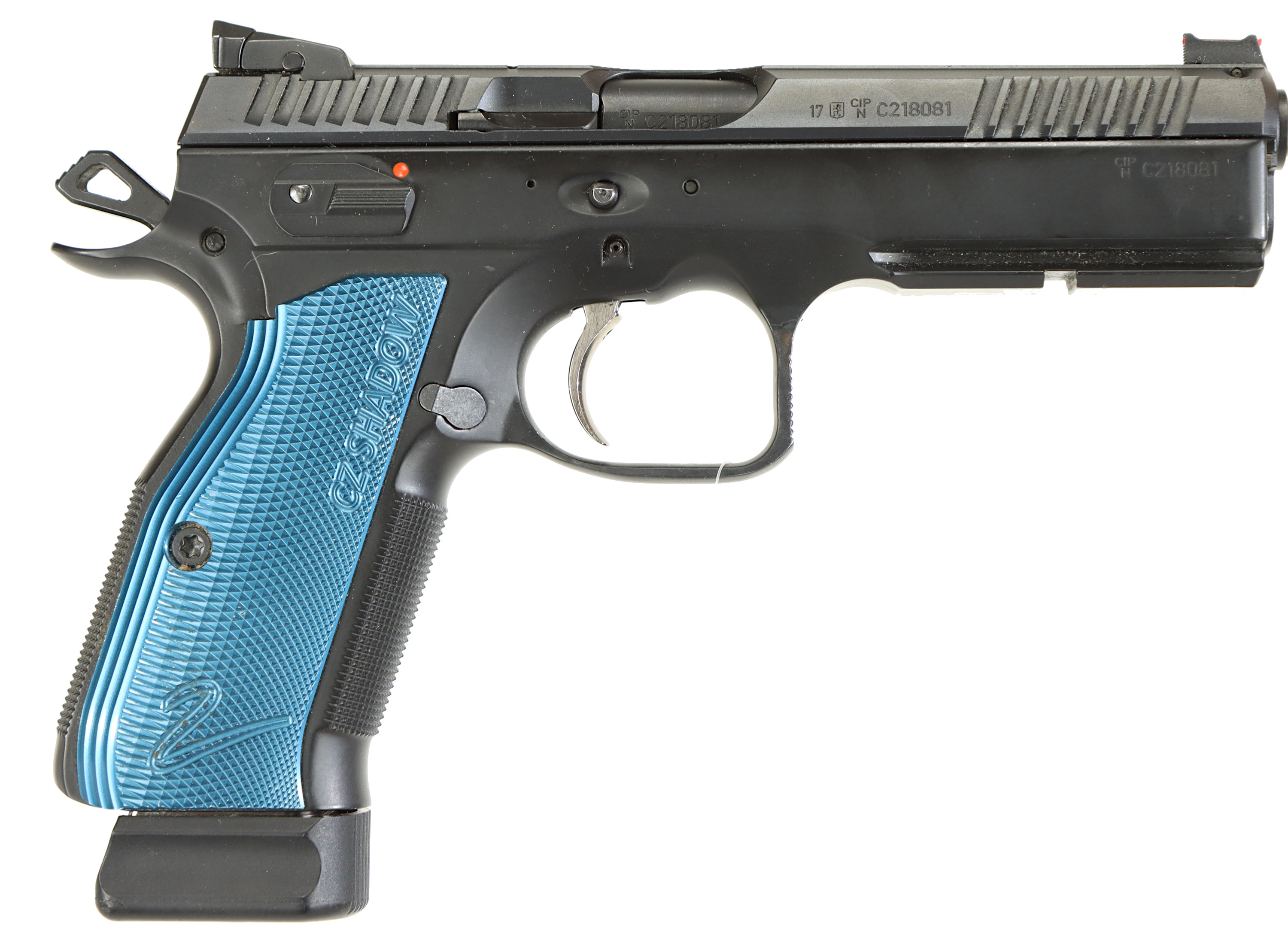 PISTOL, fabrikat CZ, modell Shadow 2, kaliber 9x19, tillv.nr C218081, se-nr SE2745800.