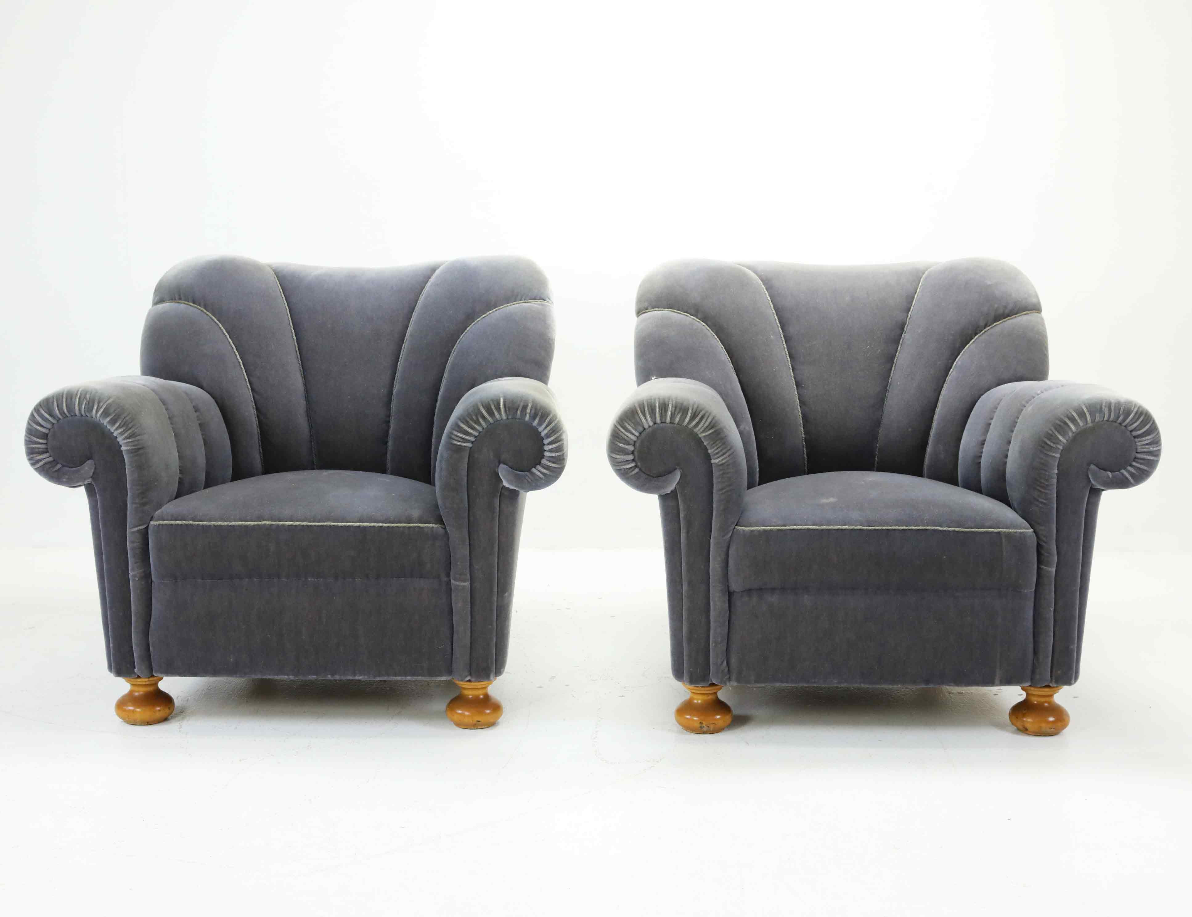 FÅTÖLJER, ett par, Swedish Modern, 1940-tal.