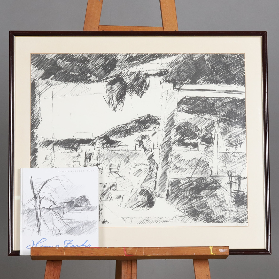 HUGO ZUHR. LITOGRAFI, signerad och numrerad med tillhörande illustrerad bok.