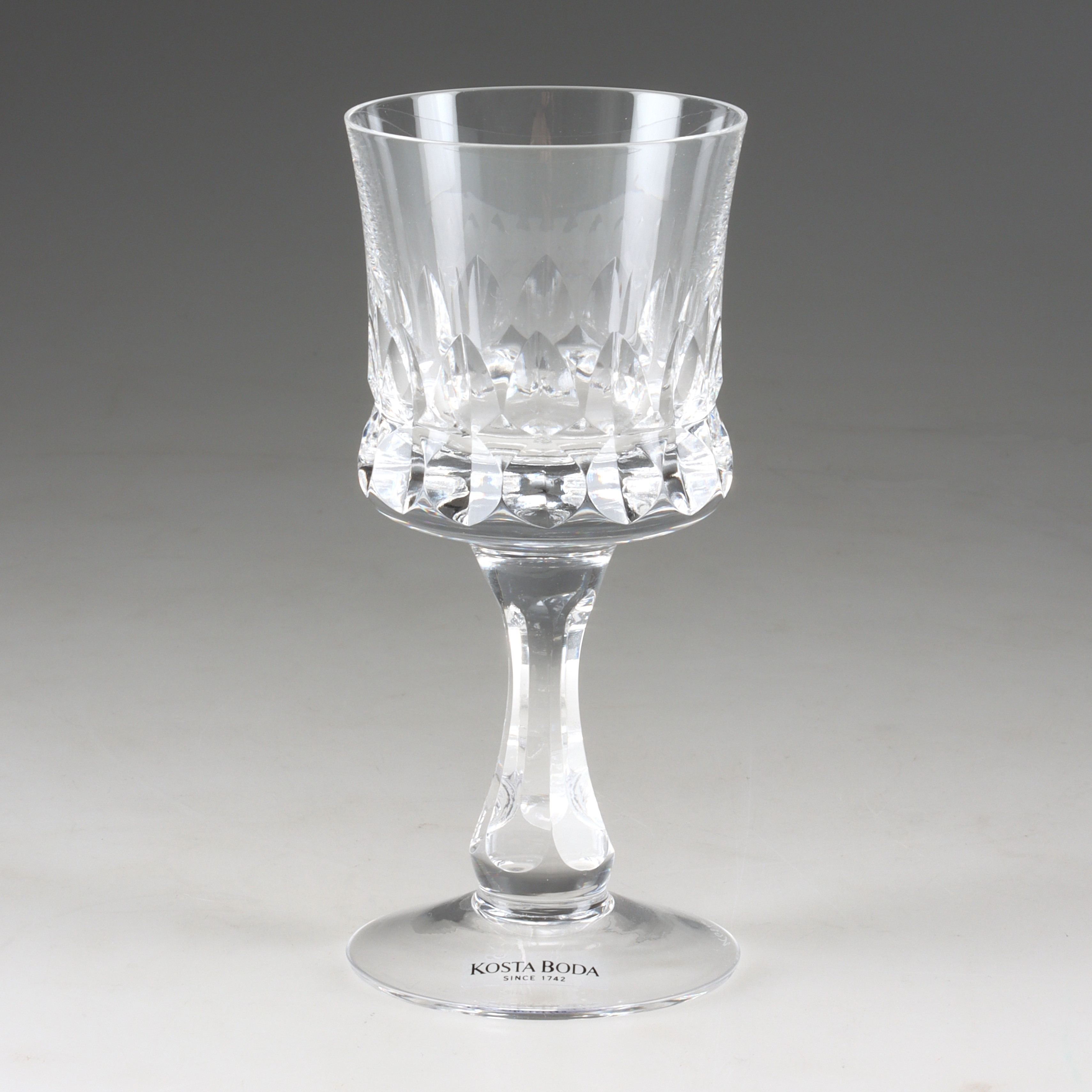 GÖRAN WÄRFF. Starkvinsglas, 12 st, "Prince", Kosta Boda. 1900-tal.