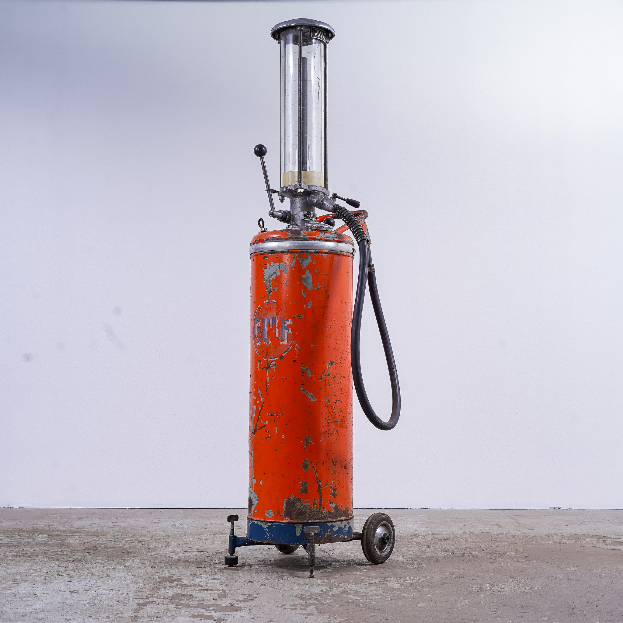 GULF, mopedpump, Horn Flensburg, type Rolli D 6/5, 1900-talets andra hälft.