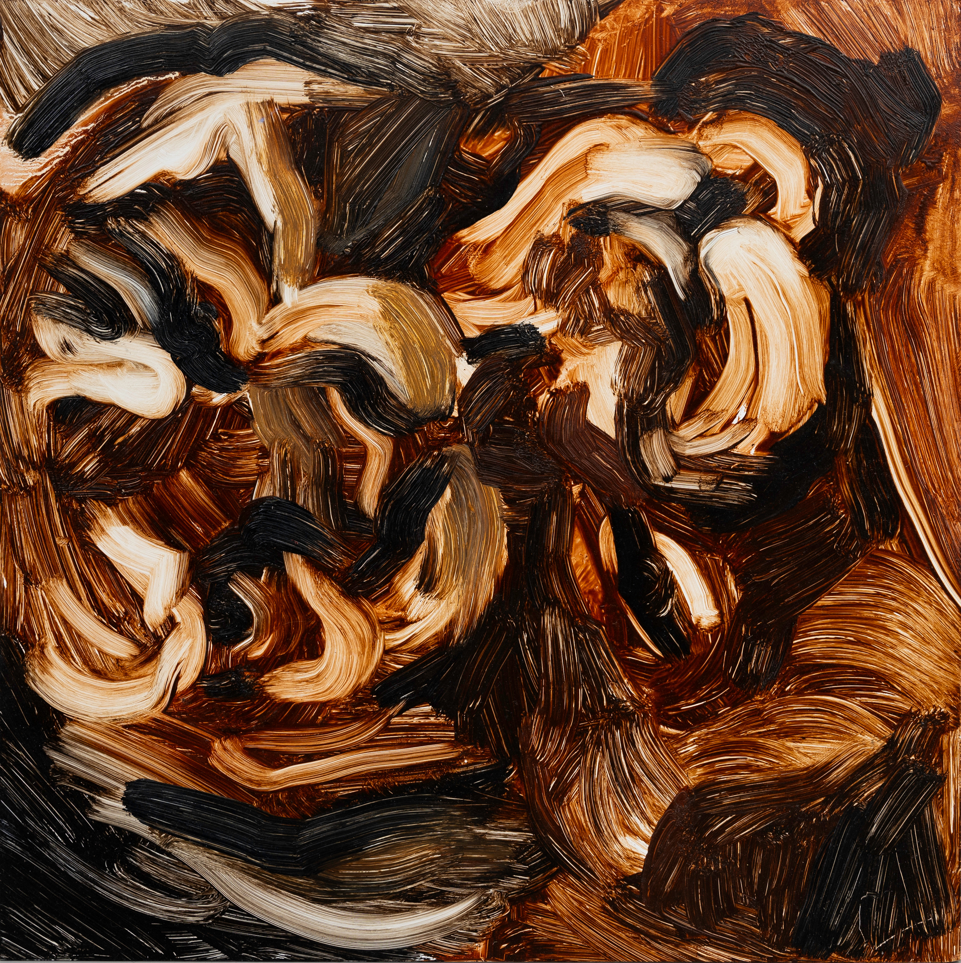 MALIN MOLIN (1989-). Sketch for "Biblical Proportions", olja på aluminium.