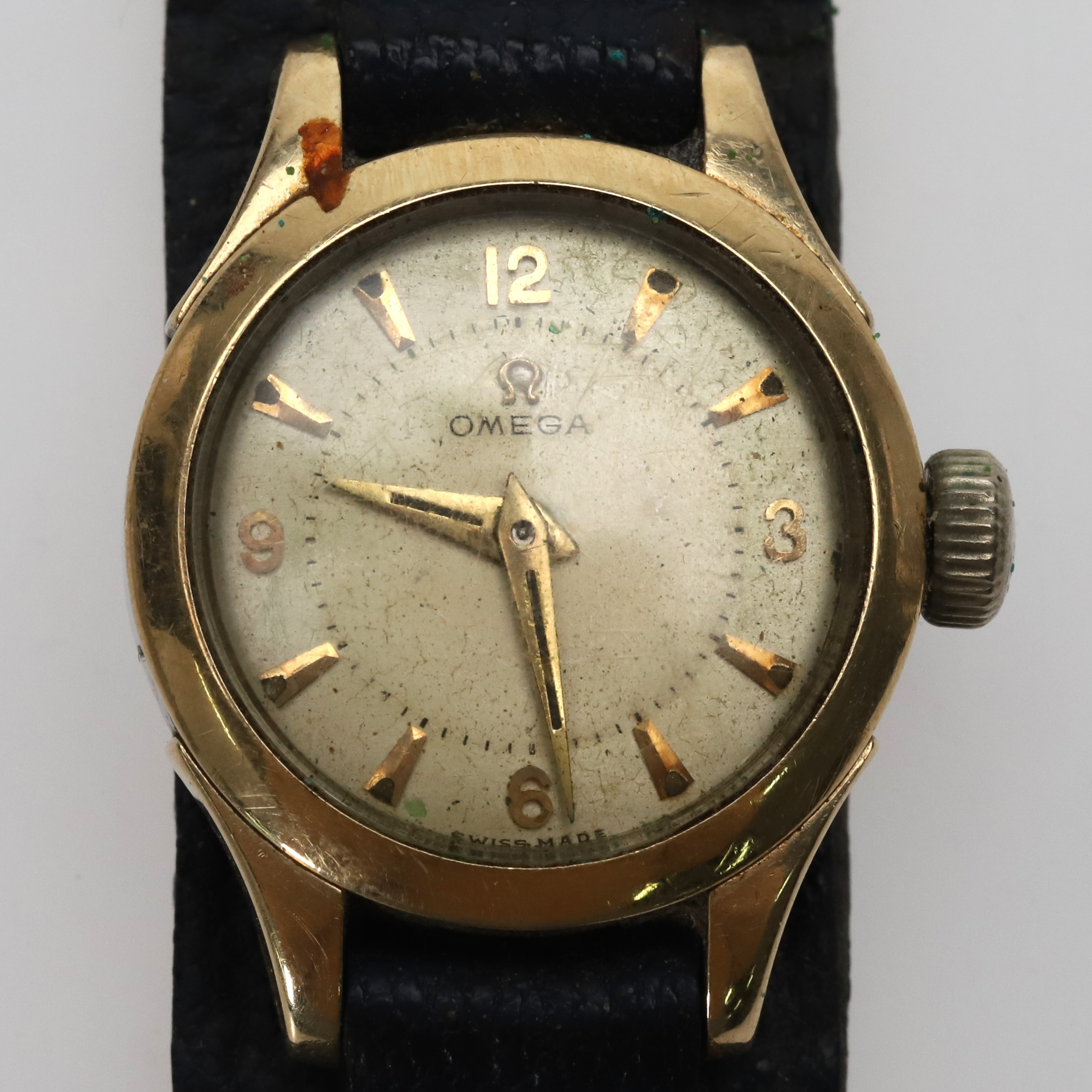 Vintage-armbandsur, Omega, manuell 244 caliber, Acier Staybrite.