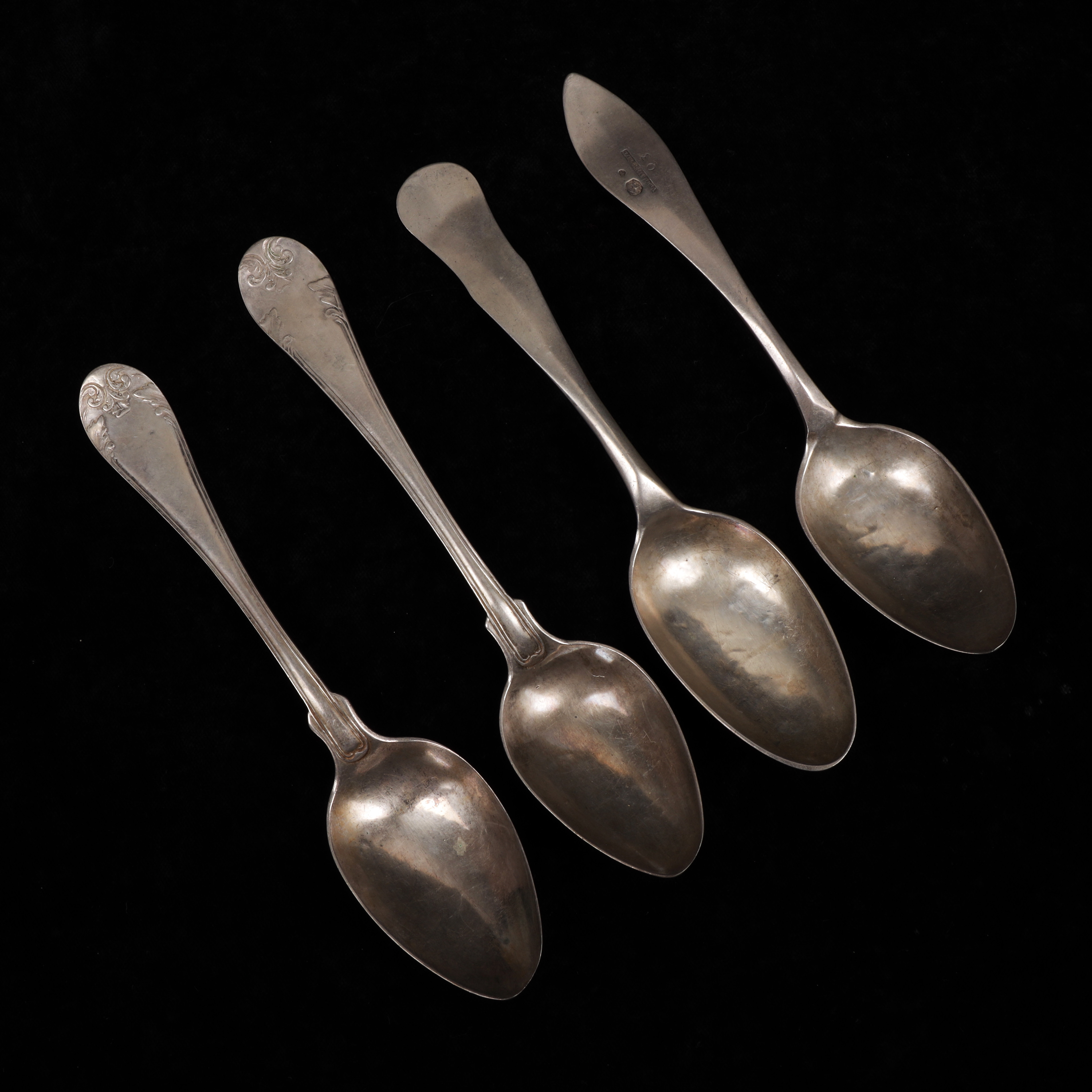 SKEDAR, 4 st, silver, 1800-talets första hälft.