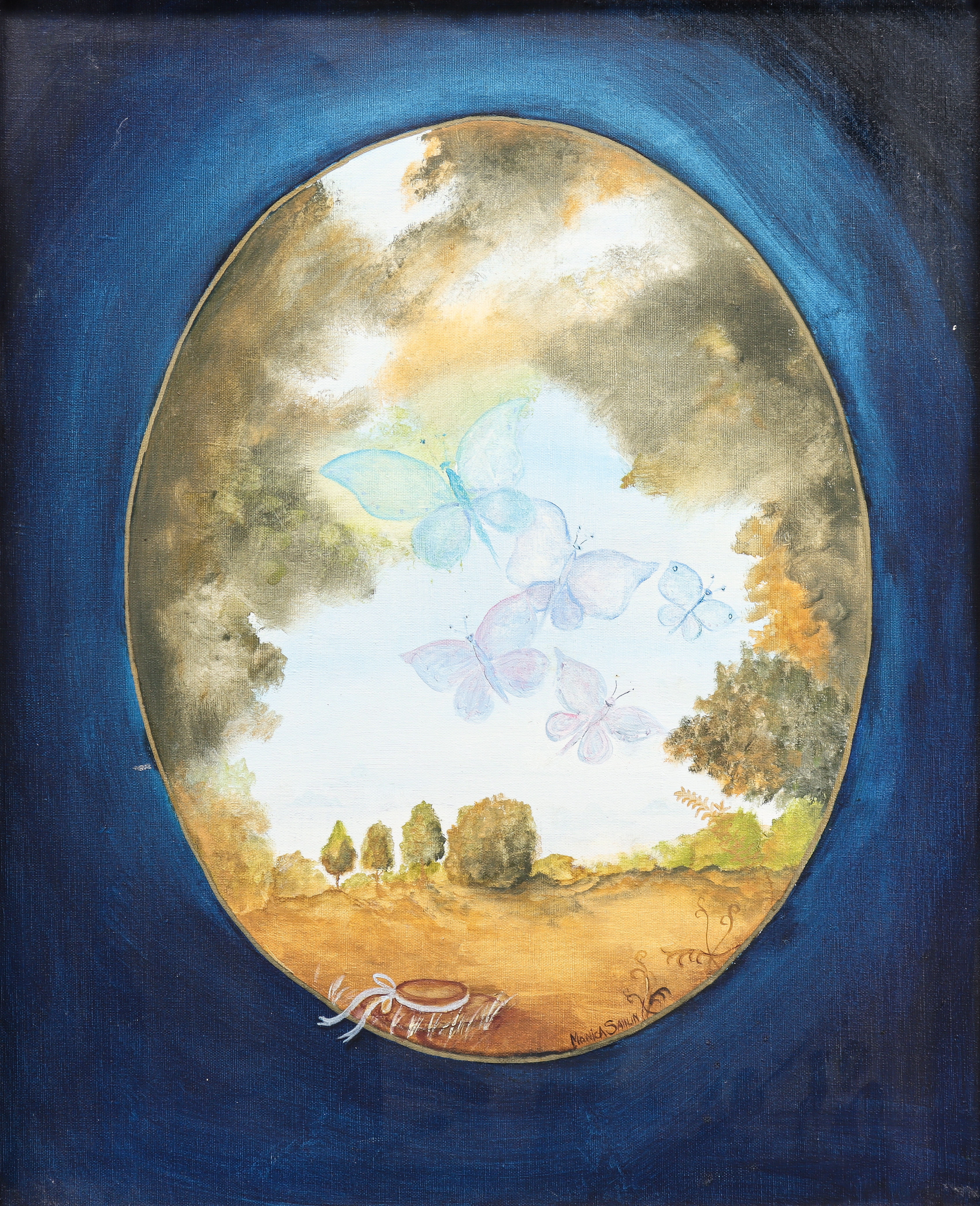 MONICA SAHLIN. Olja på duk, signerad.