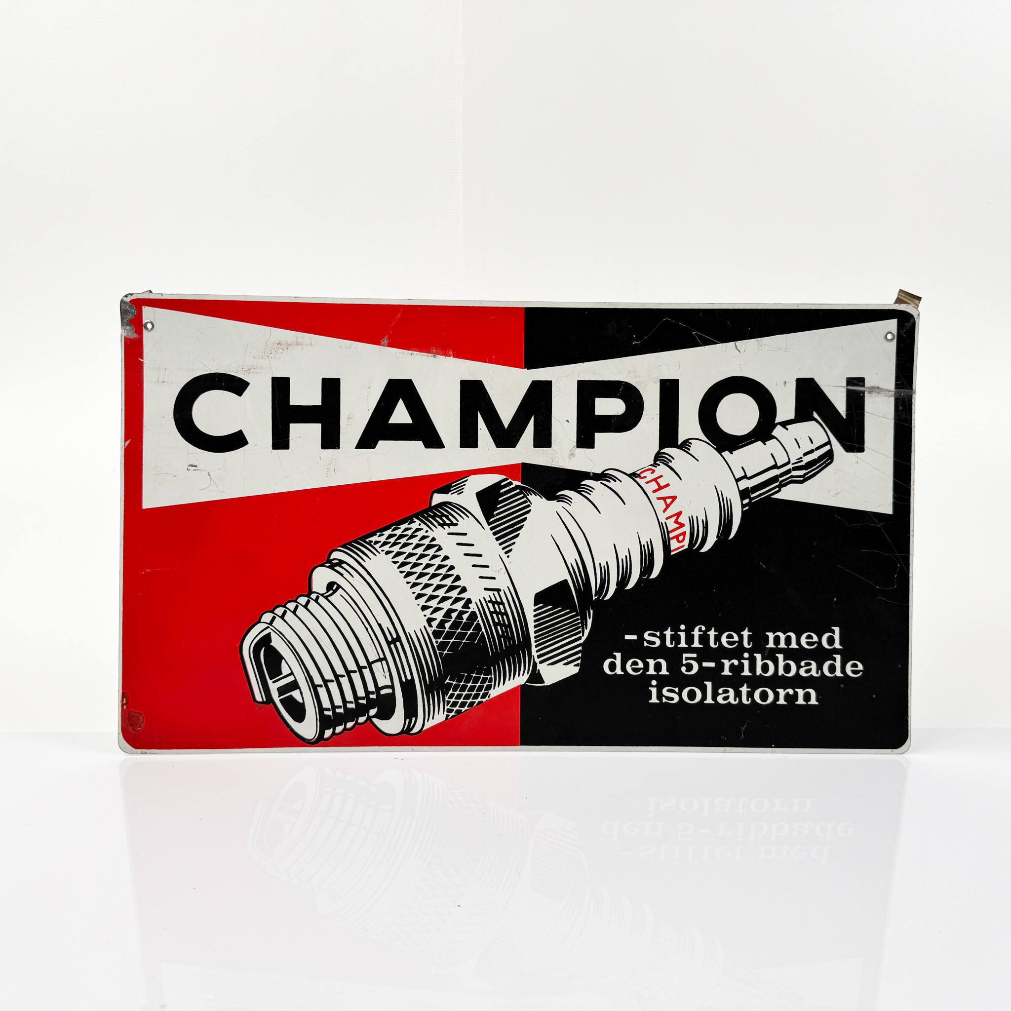 CHAMPION, plåtskylt, 1960/70-tal.
