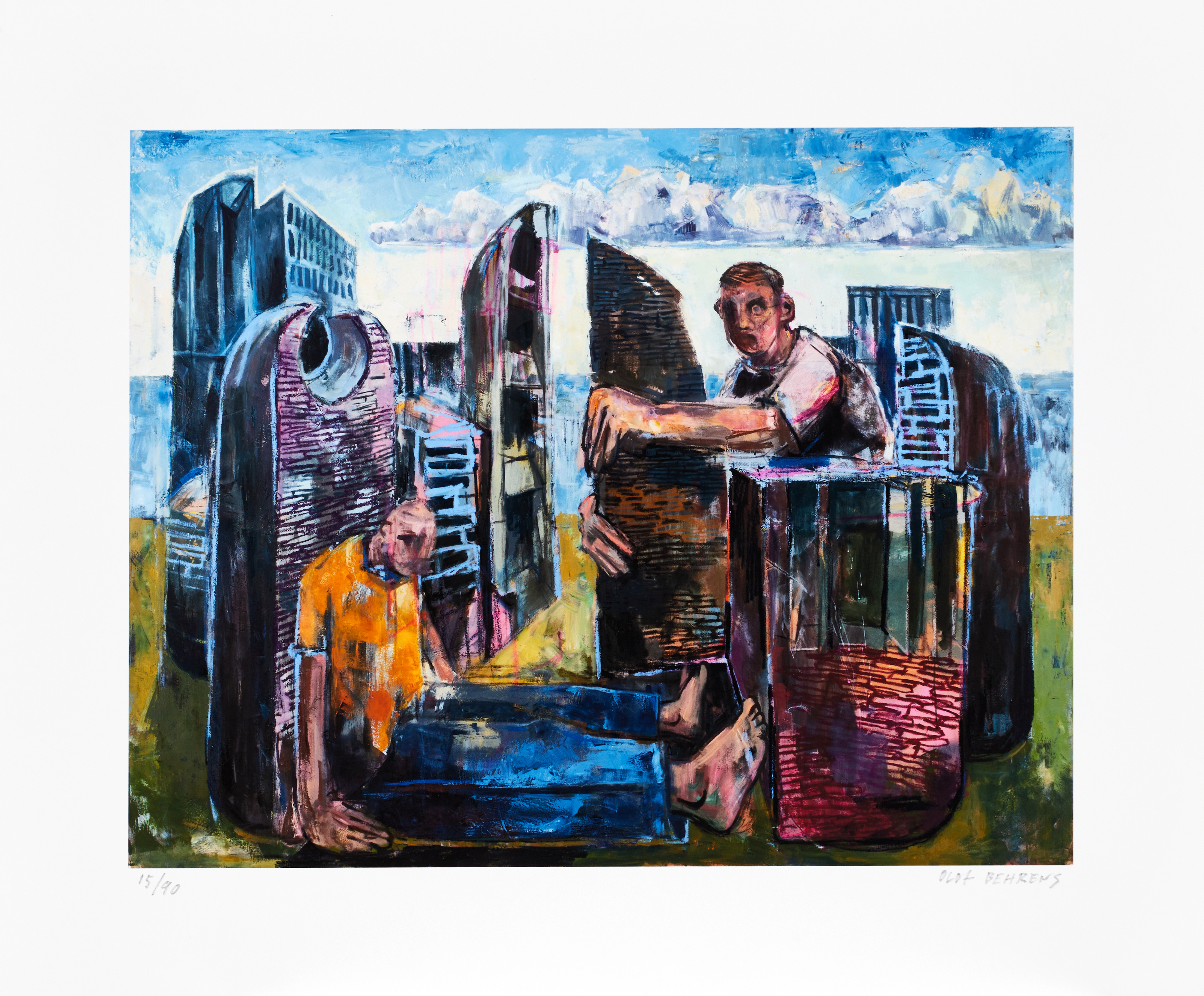 OLOF BEHRENS (född 1978). "Vid stora vatten", signerad och numrerad 14/90, giclée.