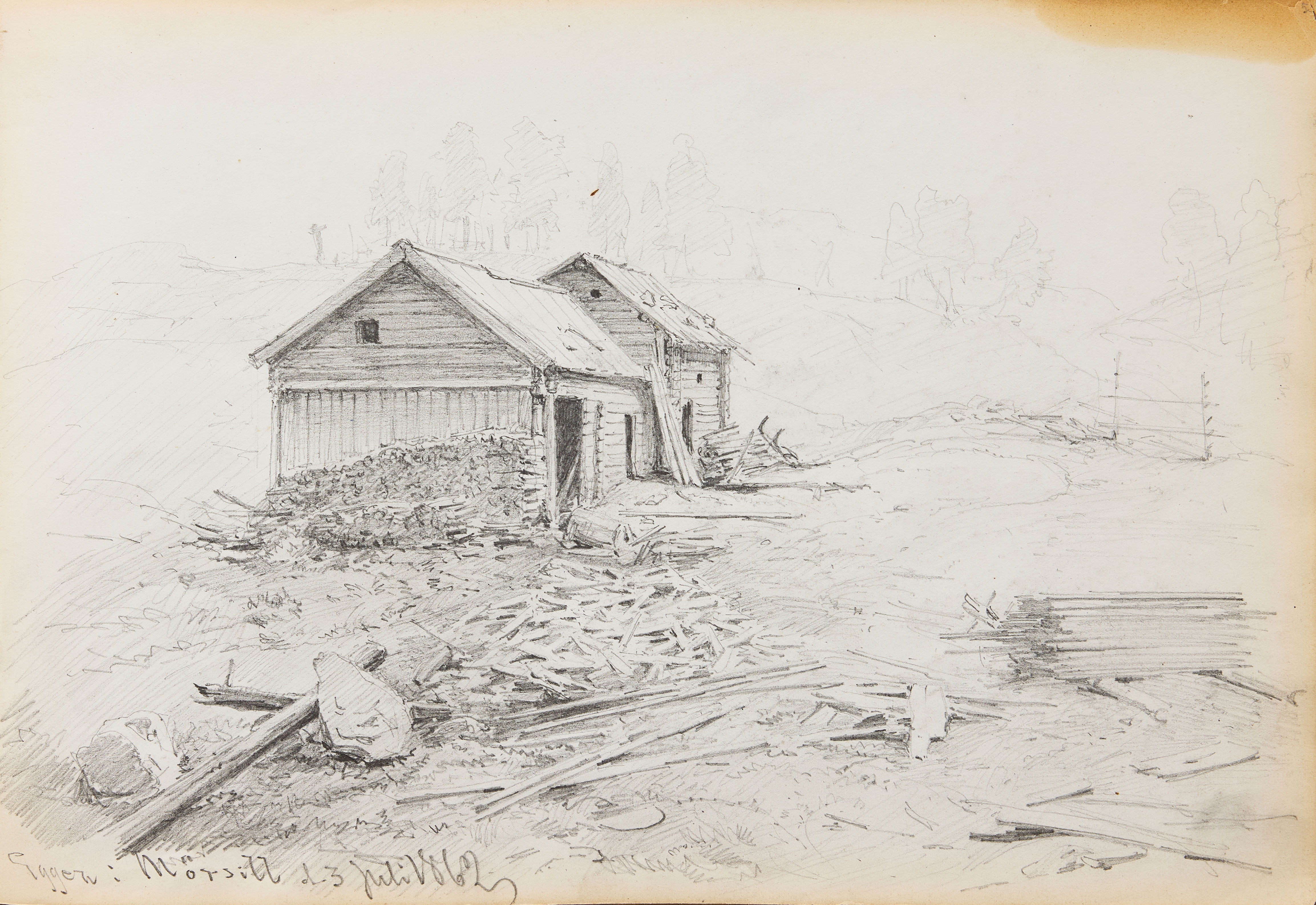 PER DANIEL HOLM. Skissbok från en resa från Sundsvall över Jämtland till Norge sommaren 1862.