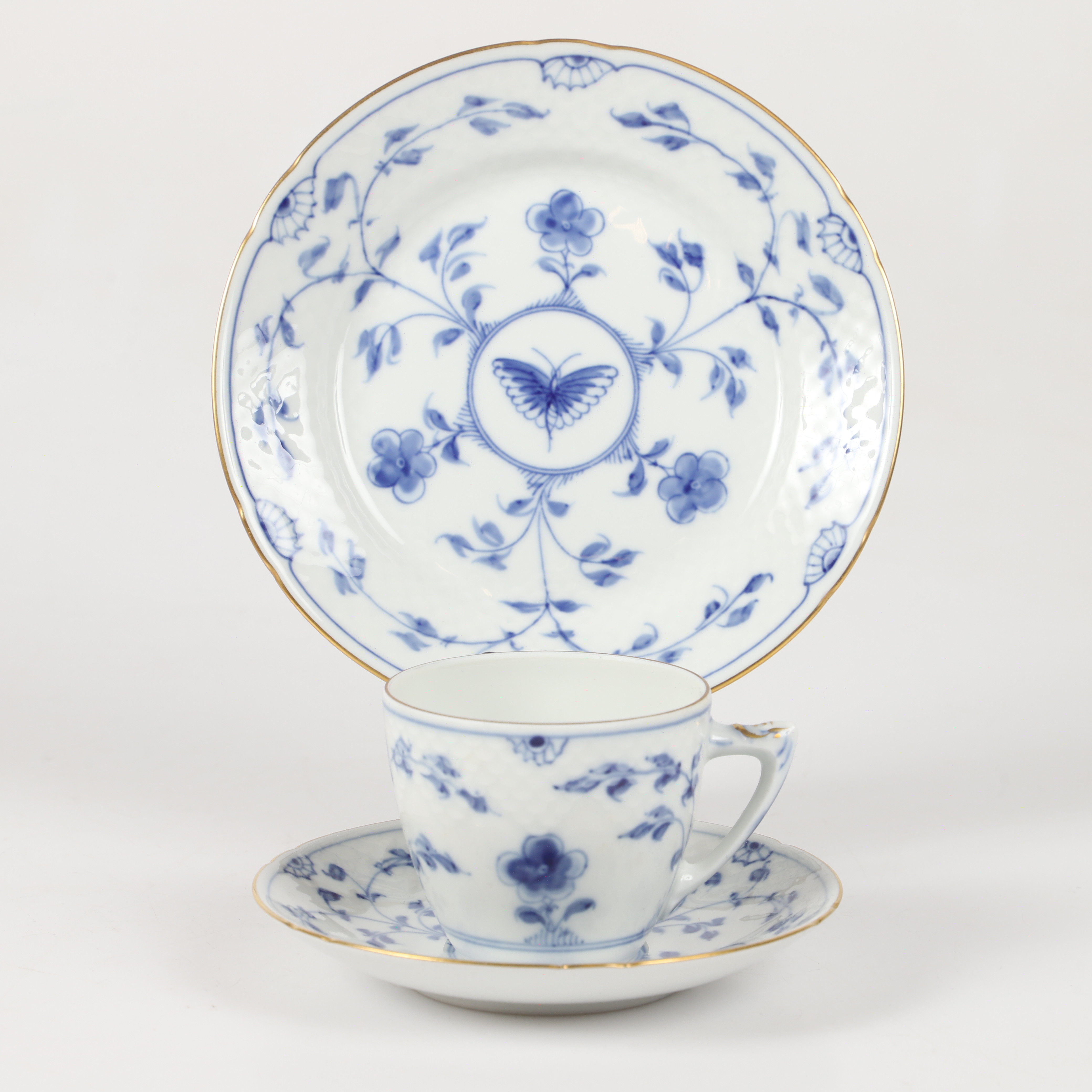 KAFFESERVIS, 35 delar, "Sommerfugl", porslin, Royal Copenhagen/Bing & Gröndahl, Danmark.