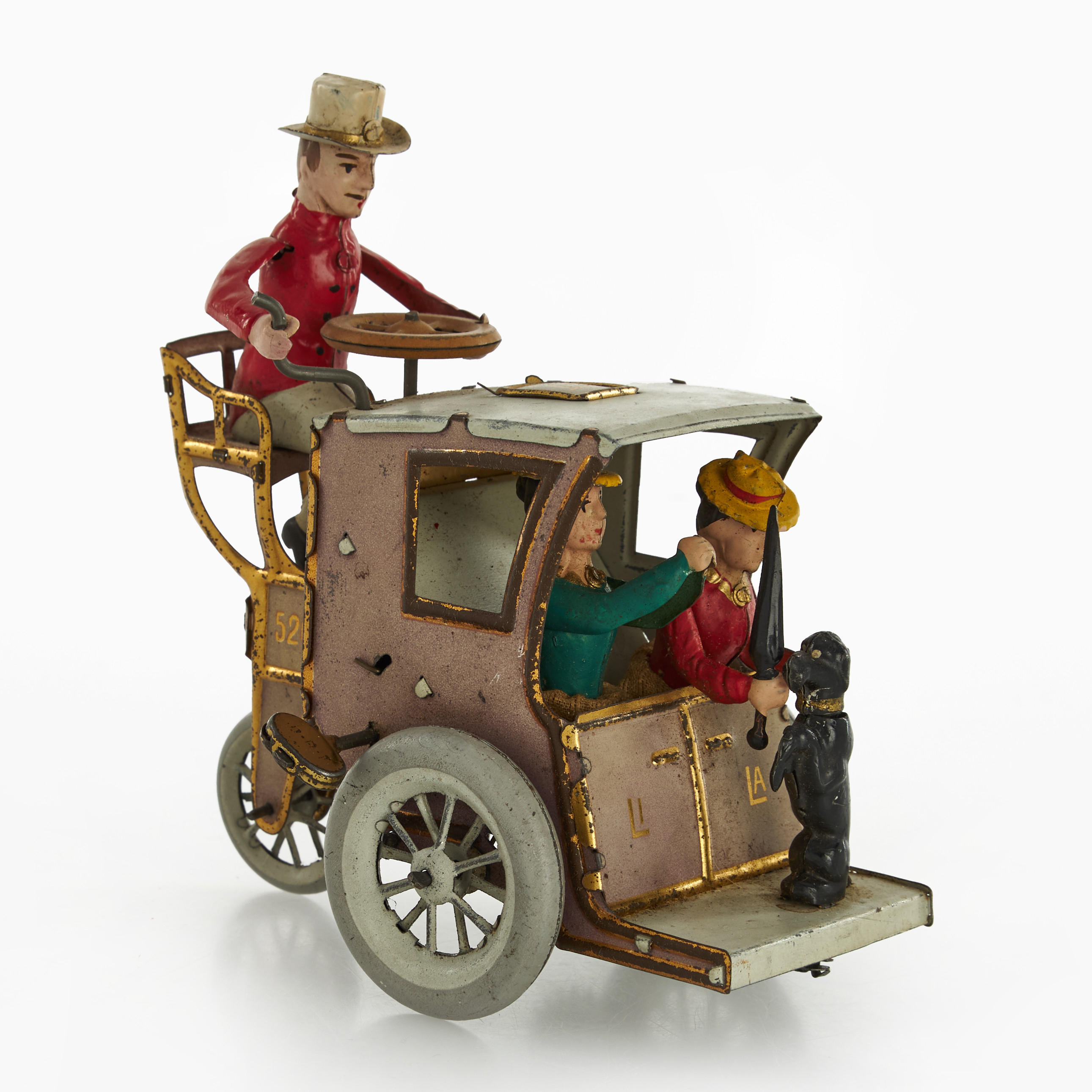 LEHMANN, "Li-La", nr 520, Tyskland, tidigt 1900-tal, litograferad plåt, urverk.