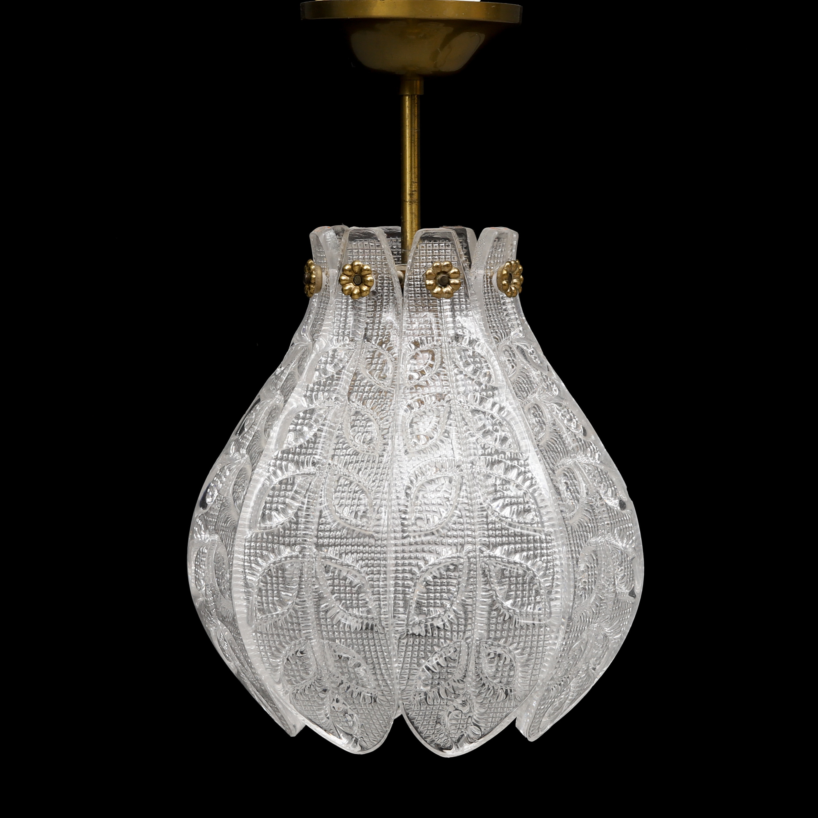 CARL FAGERLUND. Taklampa, Orrefors, omkring 1900-talets mitt.