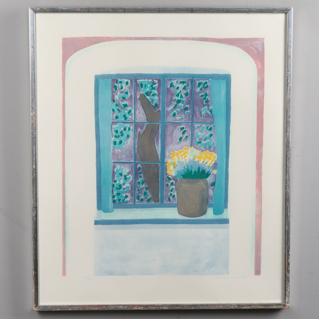 BRITA REICH ERIKSSON. FÄRGLITOGRAFI, "Fårö Fönster", signerad och numrerad 69/210.